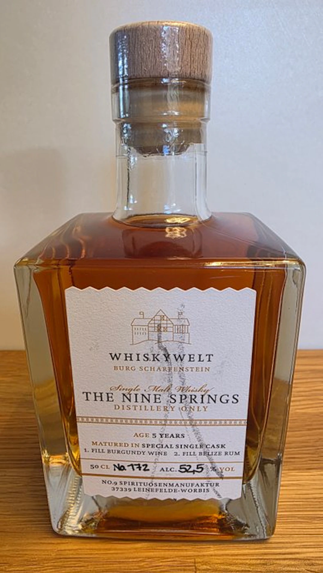 The Nine Springs 5 years old - Single Cask - Burgundy...