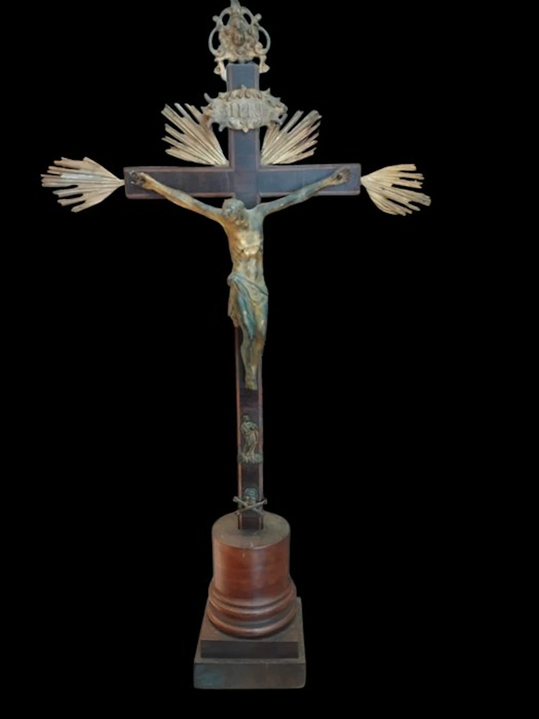 Sculpture, Crocifisso - 47 cm - Gilt bronze - 1880