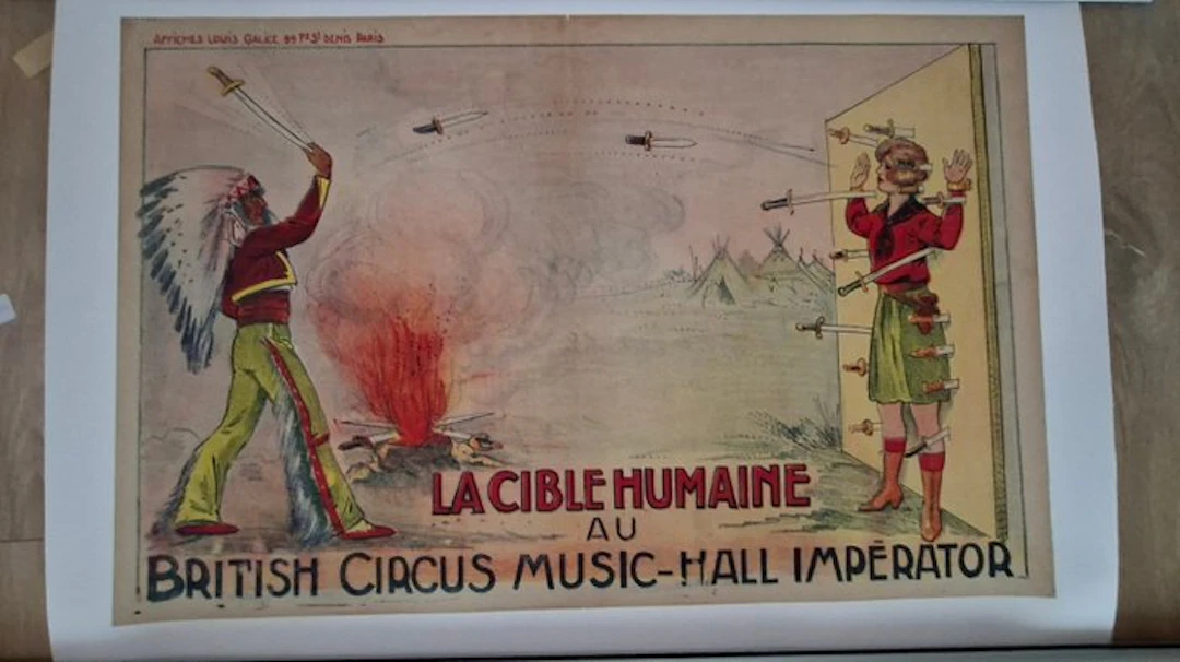 unknown - Rare Antique French Circus Poster - La Cible...