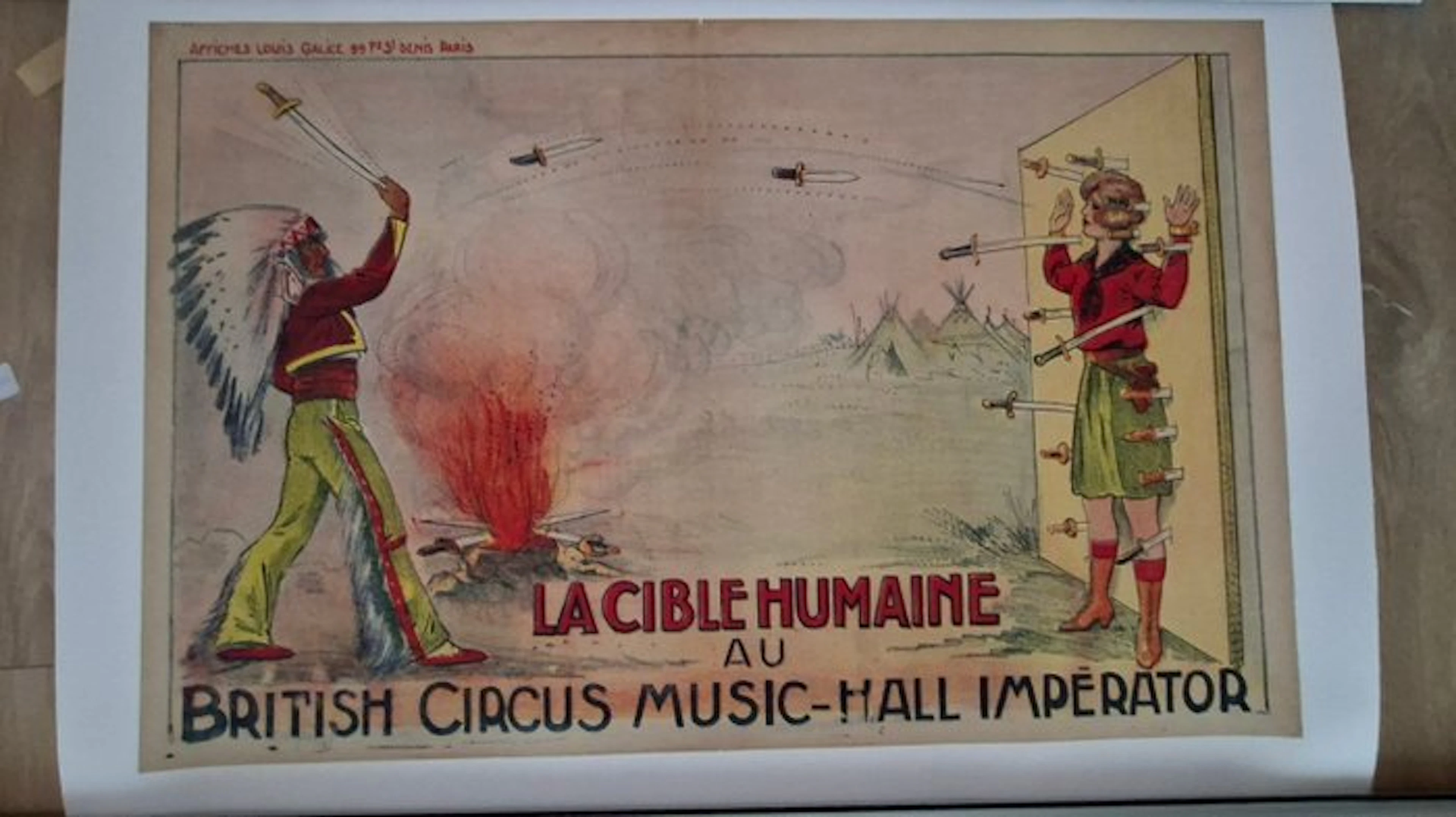 unknown - Rare Antique French Circus Poster - La Cible...