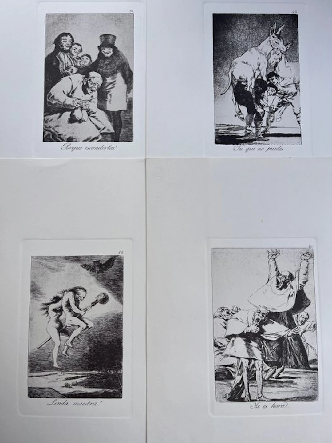Francisco De Goya (1746-1828) - 4 etchings from Los Caprichos