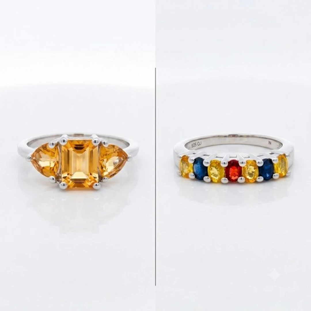 No reserve price - 2 piece jewellery set Silver - 3.67ct
