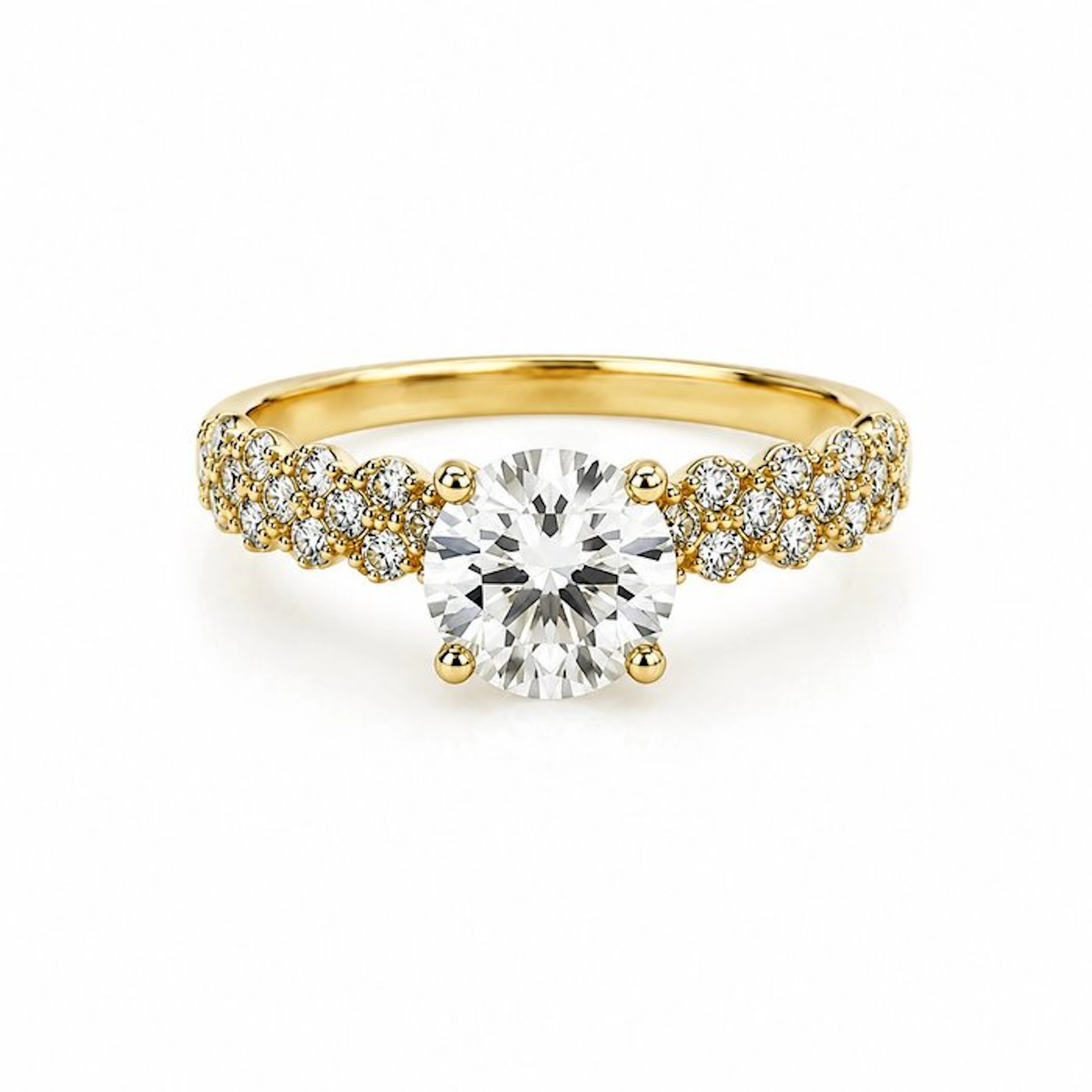 Ring - 18 kt. Yellow gold - 2.01ct. tw. Diamond (Lab-grown)