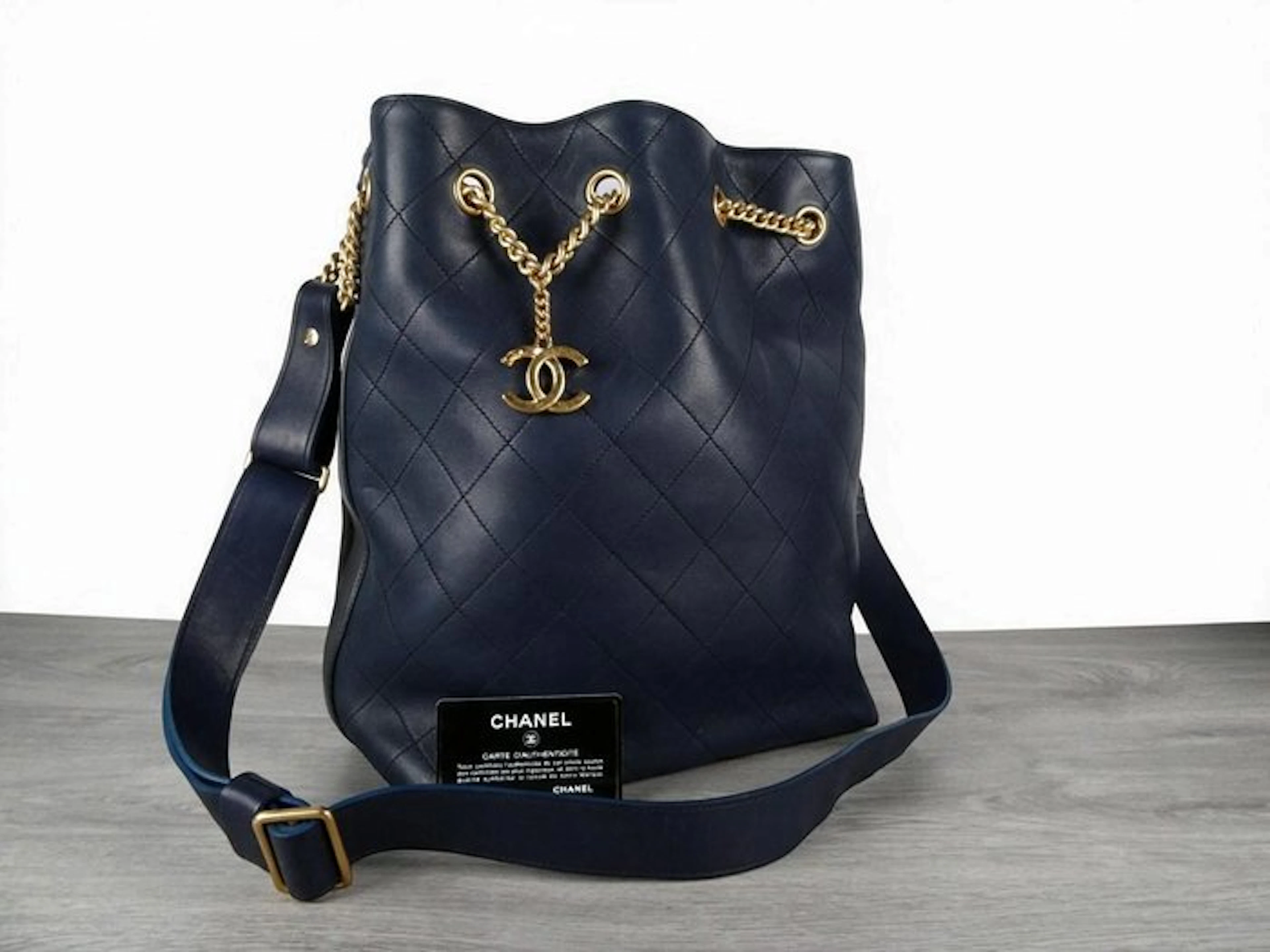 Chanel - 'On My Shoulder' Drawstring Bucket - Bag