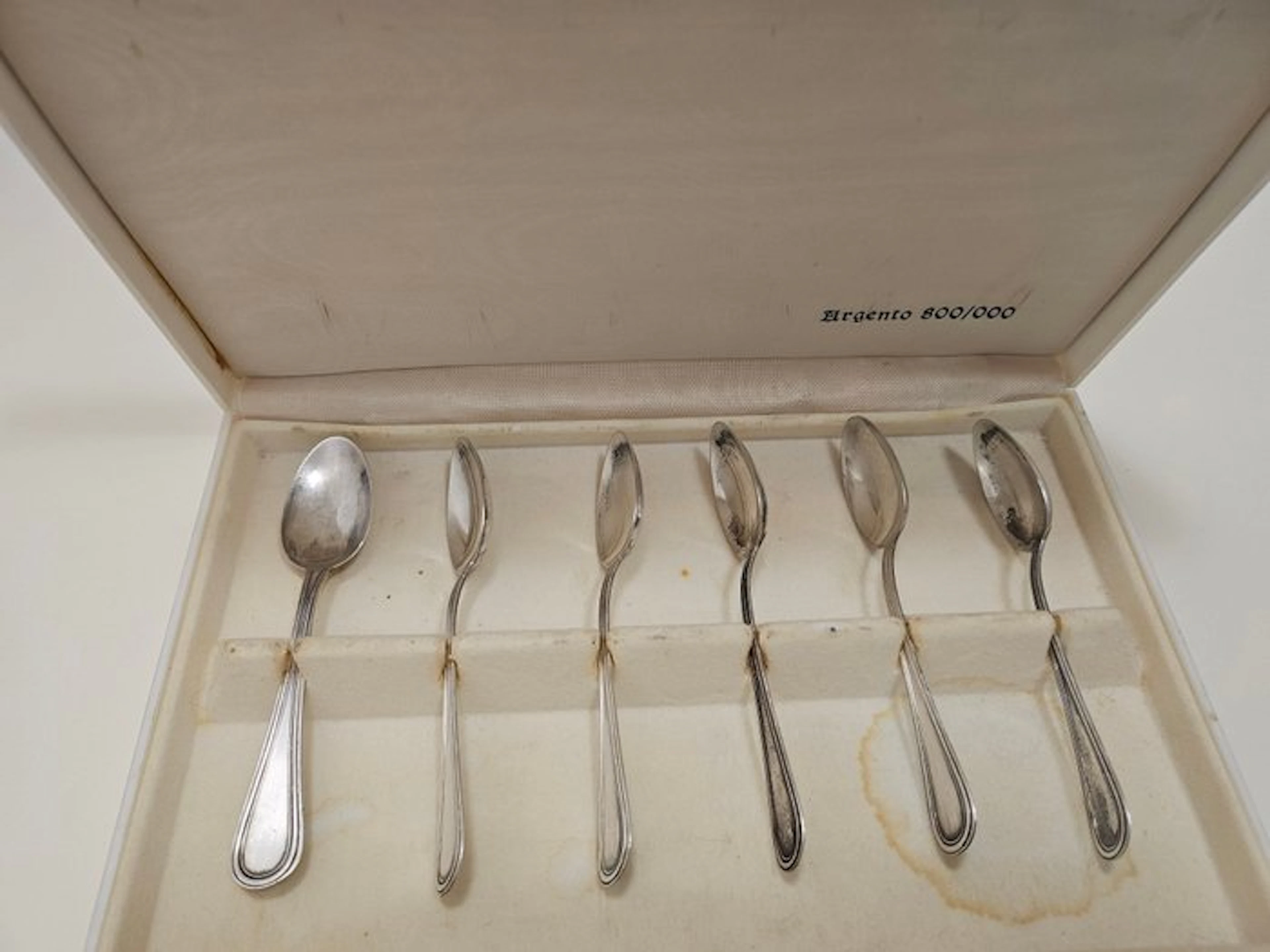 Coffee spoon (6) - .800 silver - Silver coffee spoons