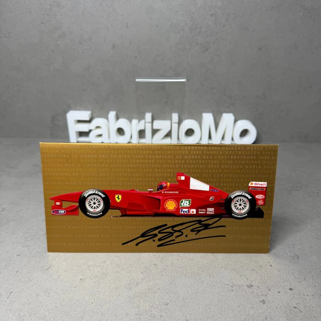 Ferrari - Biglietto Auguri 2000 autografato - Michael...