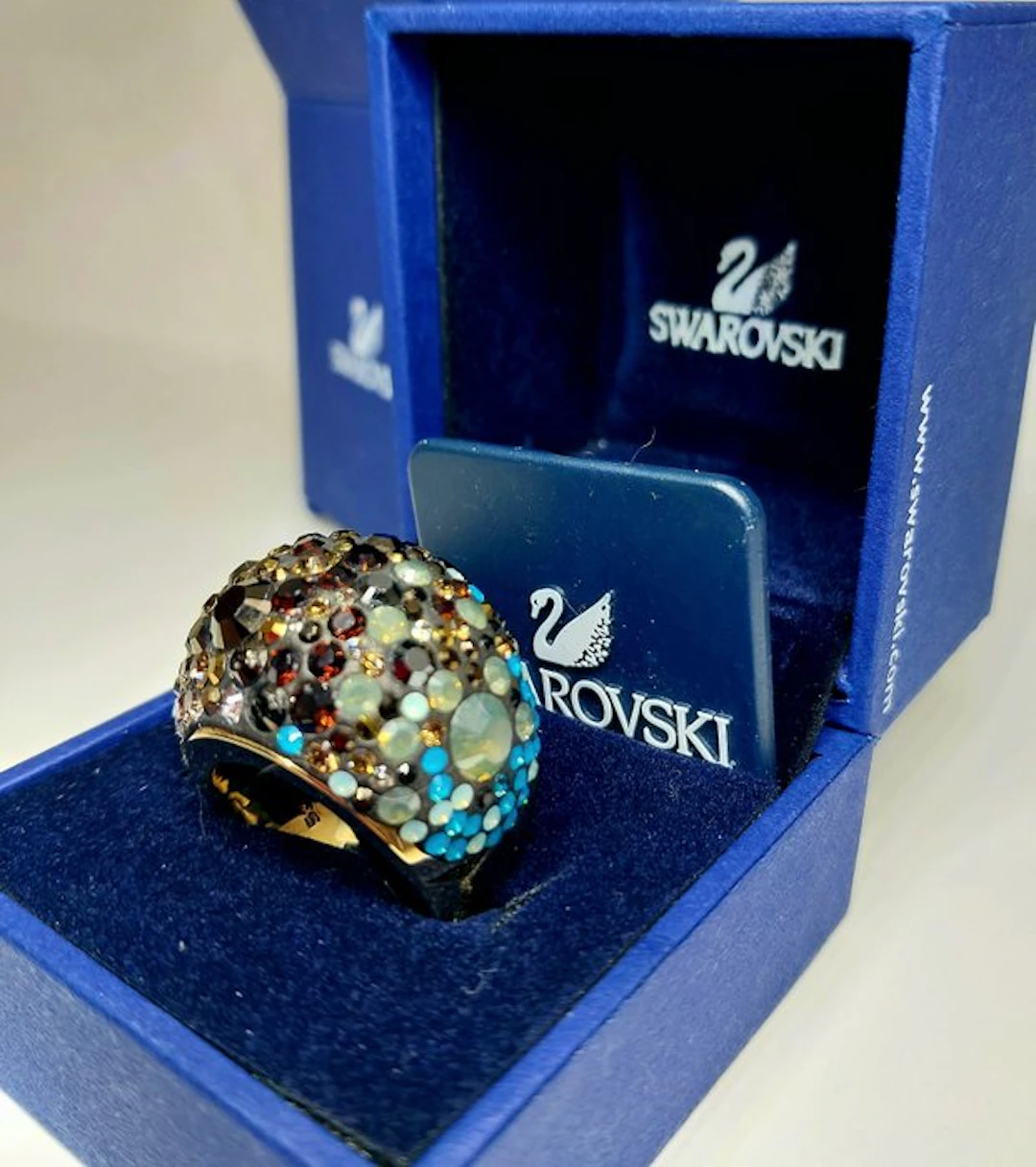 No reserve price - Swarovski - Cocktail ring Gold-plated...