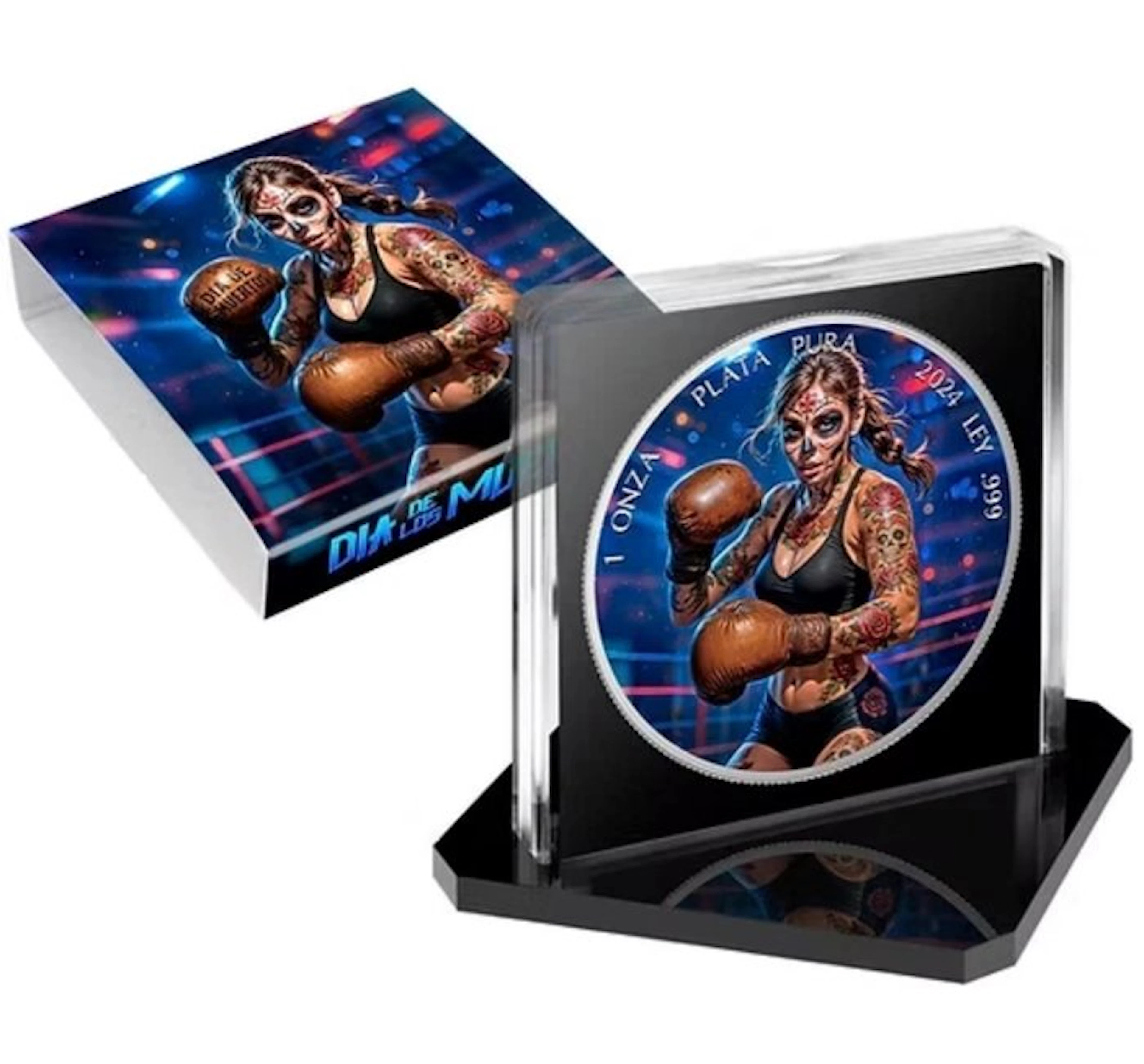 Mexico. 1 Onza 2024 Boxer - Dia de los Muertos , 1 Oz (.999)