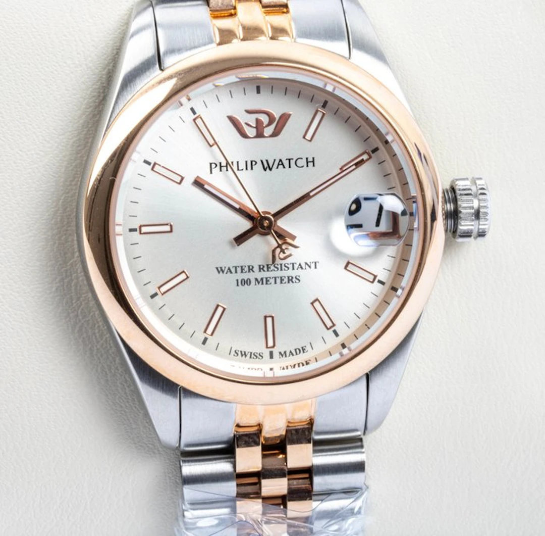Philip Watch - Caribe Urban - Date - Silver/Rose gold...