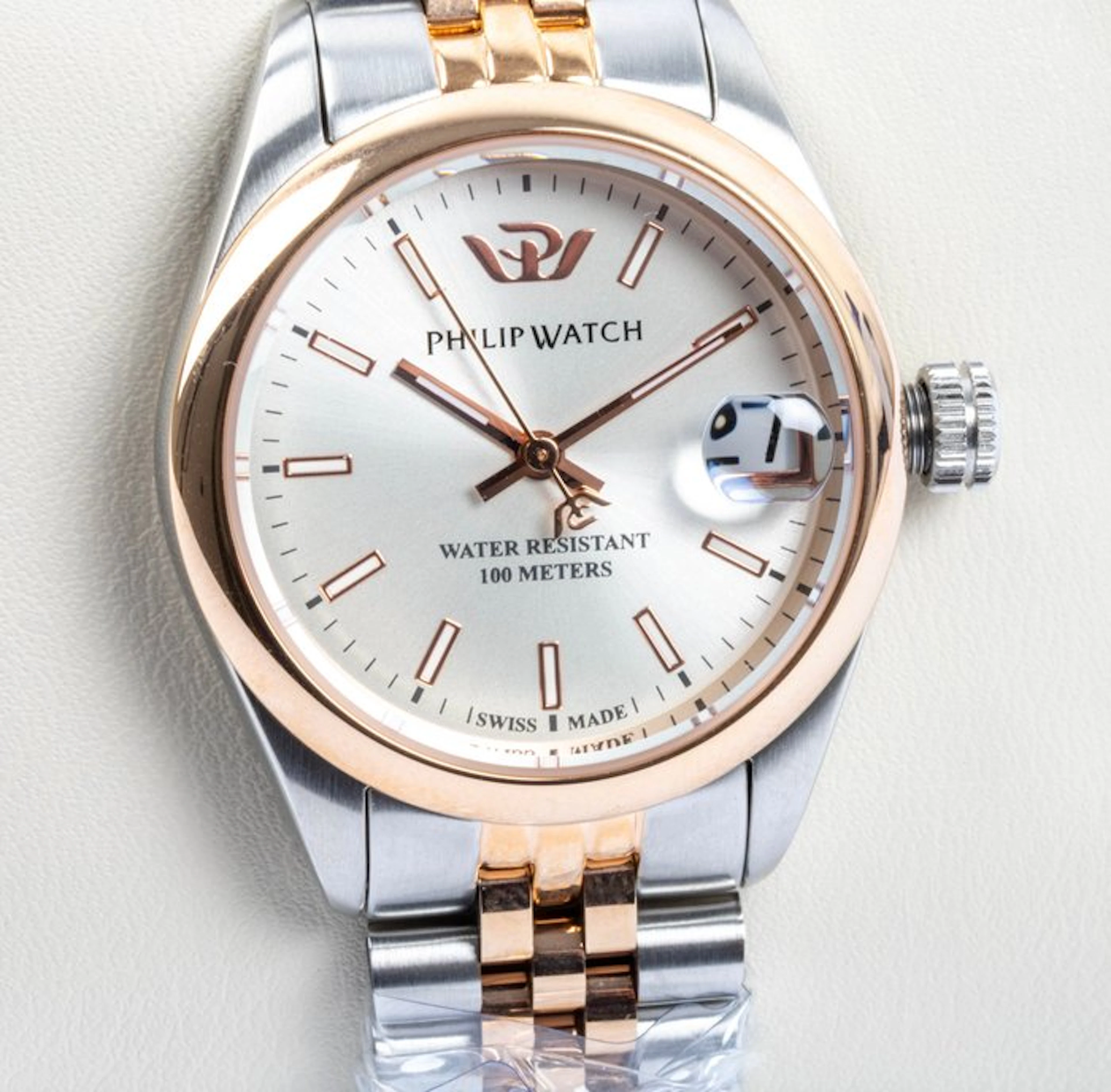 Philip Watch - Caribe Urban - Date - Silver/Rose gold...
