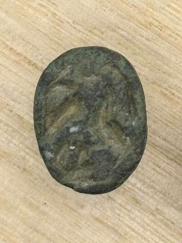 Early medieval Bronze Small bronze medieval seal matrix...