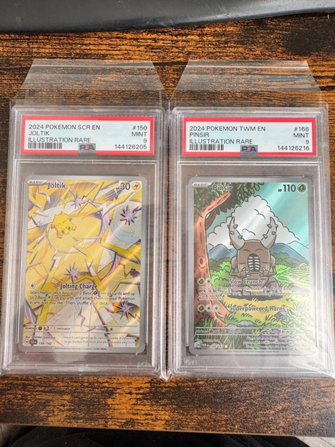 Pokémon - 2 Graded card - Pinsir, Joltik Foil - PSA 9 - Scarlet & Violet