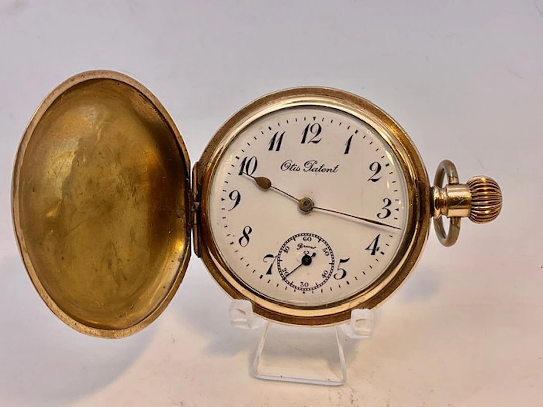Otis Patent . Savonette . Laminato oro . 1900 - 1850-1900
