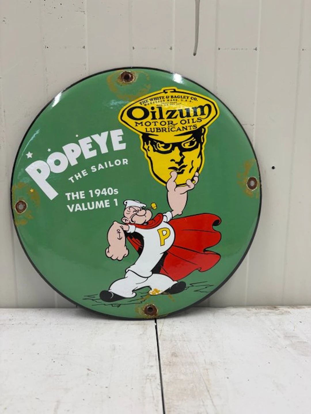 Popeye the Sailor – Oilzum Motor Oils – Emaille...
