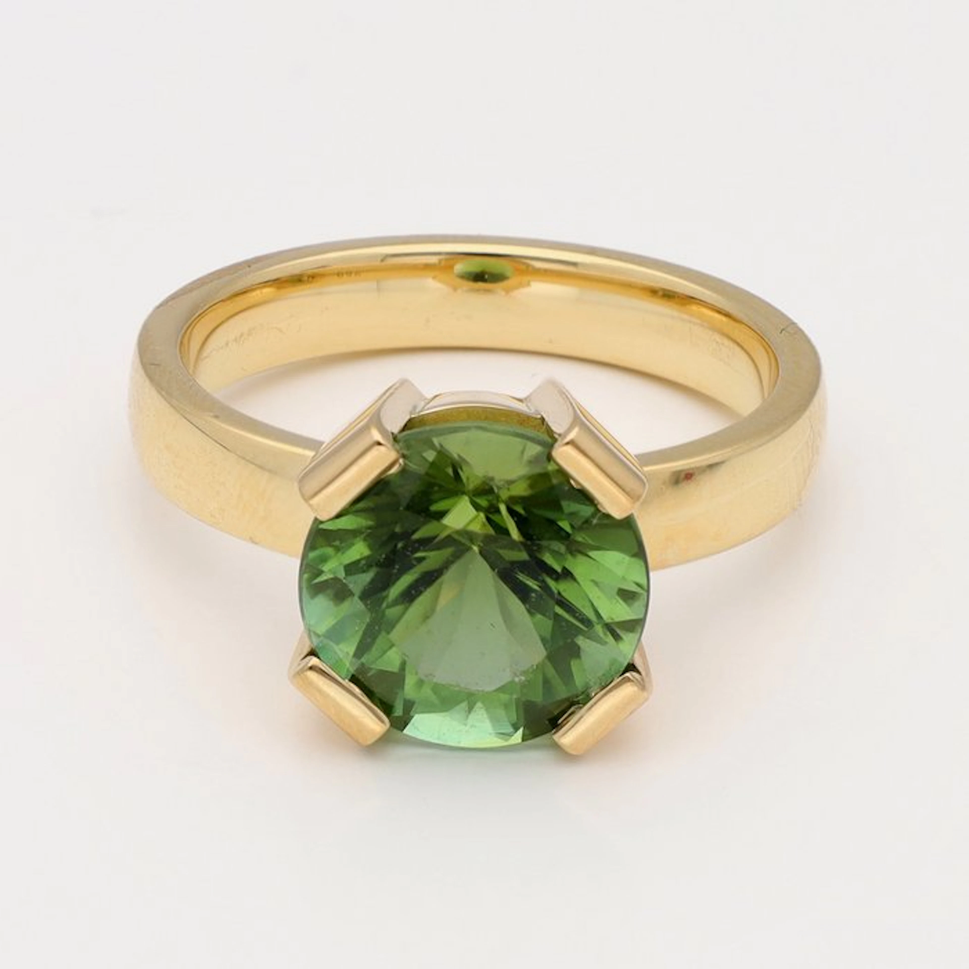 Ring - 18 kt. Yellow gold - Tsavorite Garnet