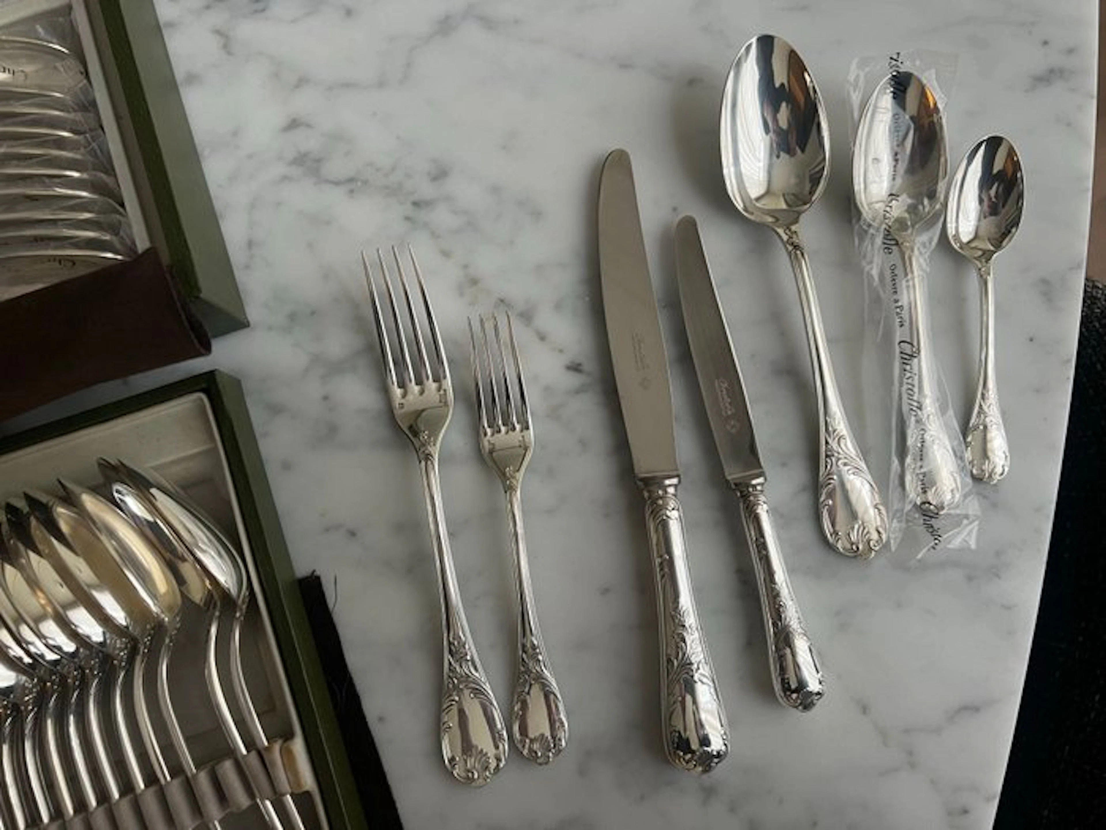 Christofle - Cutlery set for 12 (84) - Marly - Silverplated