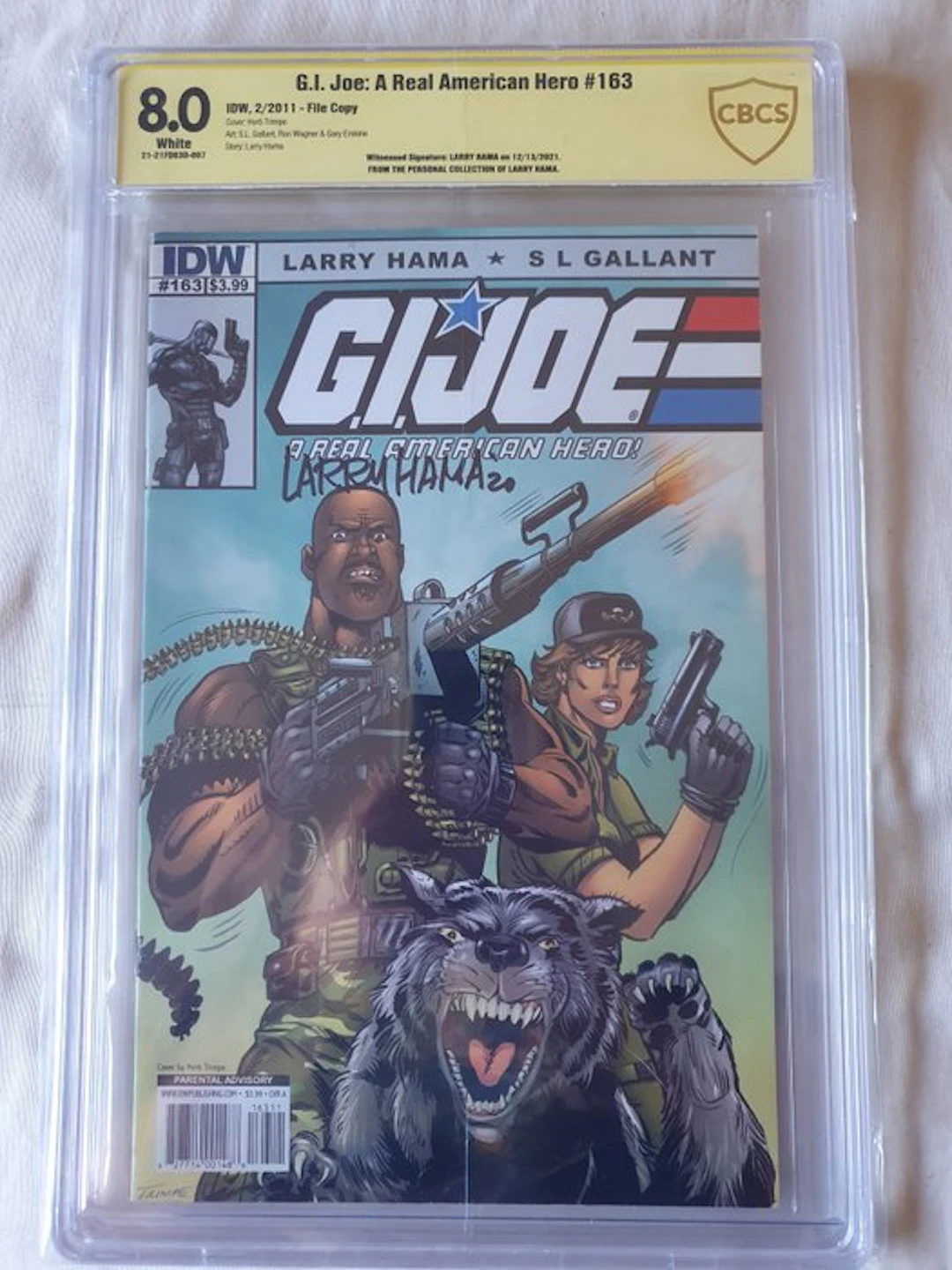 G.I. Joe - a real american hero#163-Signed by Larry Hama...