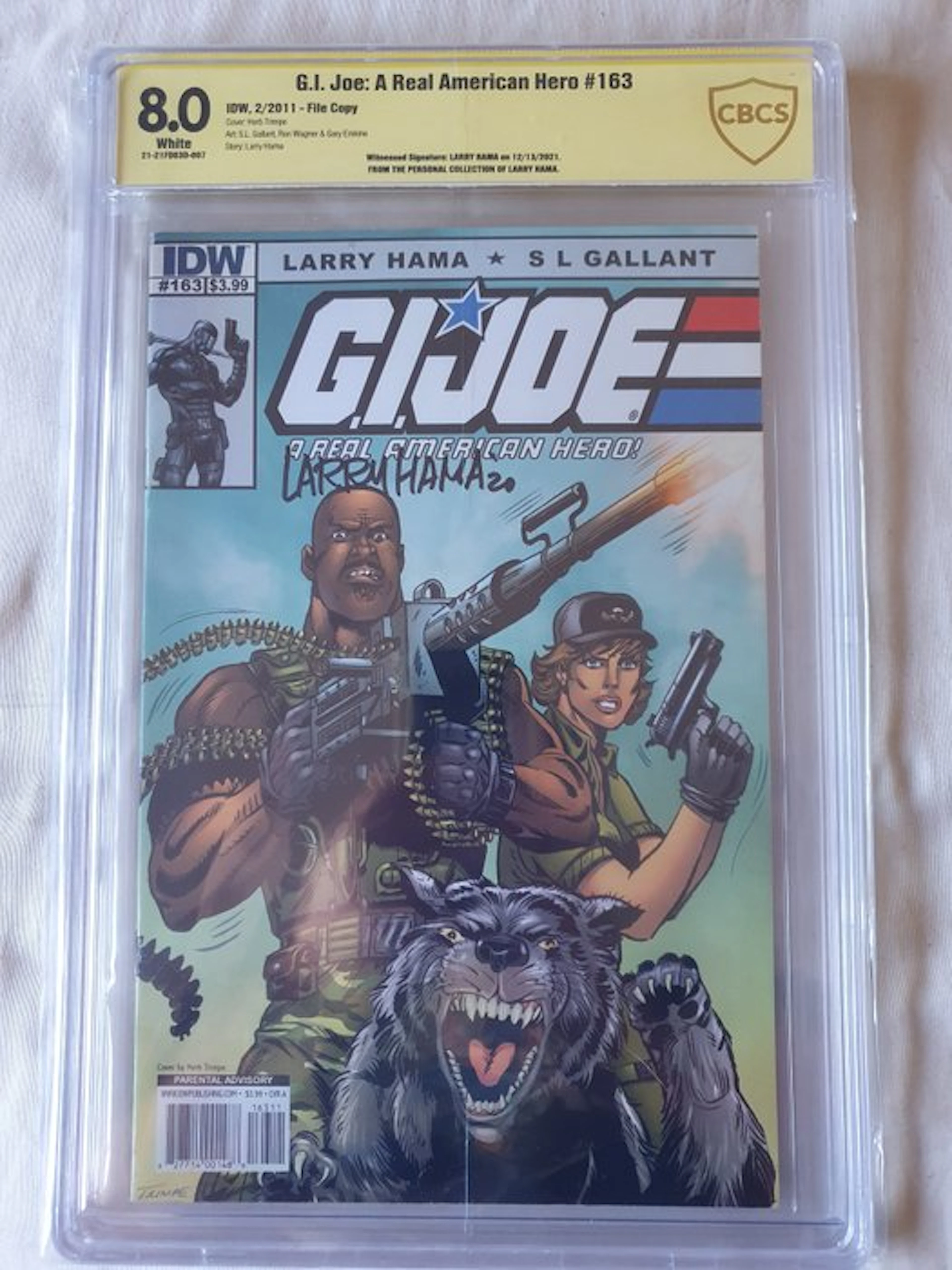 G.I. Joe - a real american hero#163-Signed by Larry Hama...