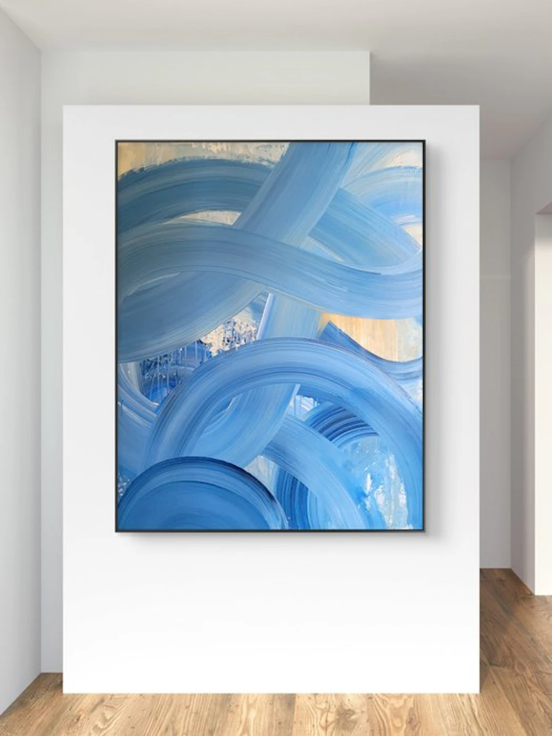 Lyora Art - BLUE WAVE #62 (XL) Acrylic painting - Hand signed - 2026