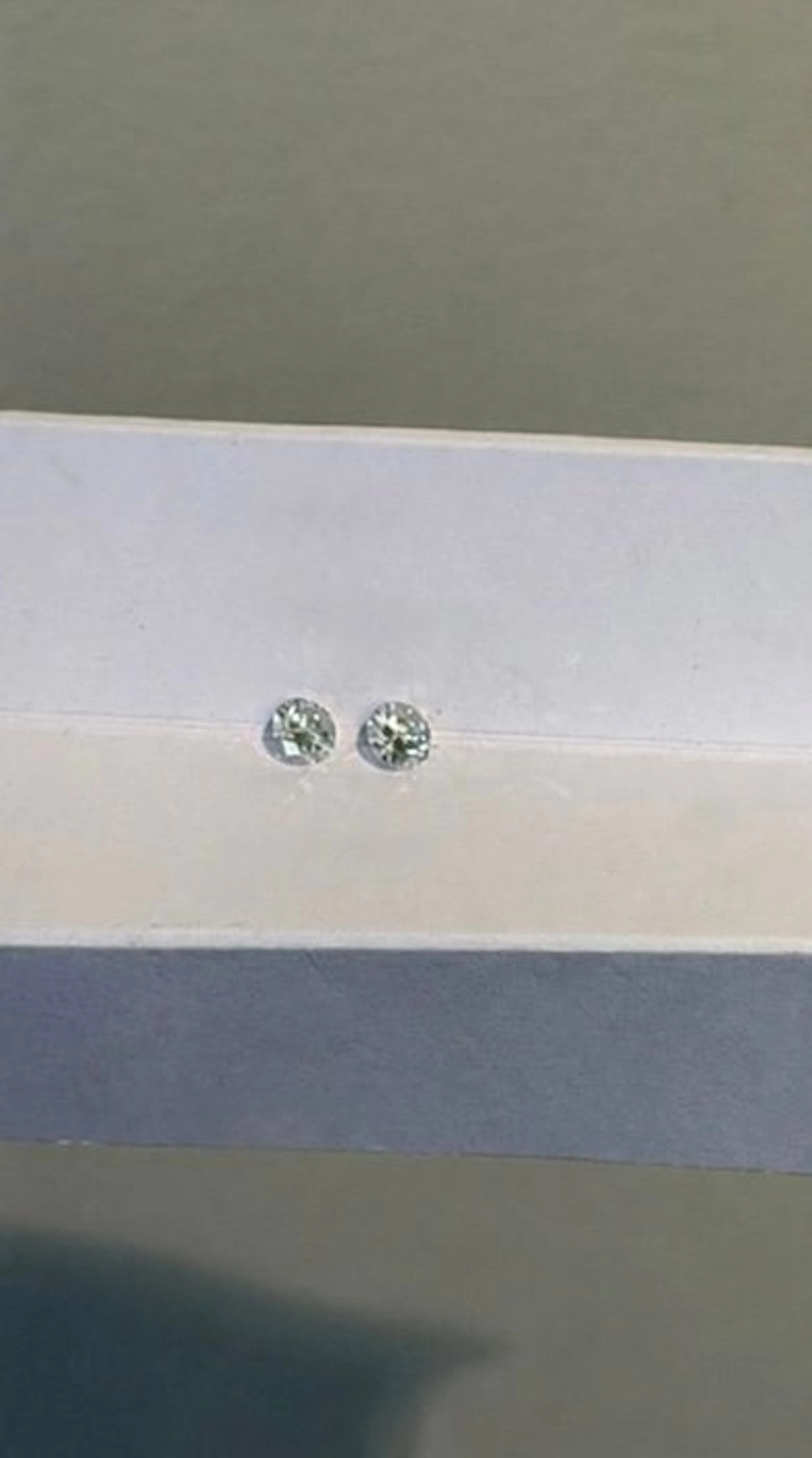 2 pcs Diamond (Natural) - 0.96 ct - Round - D (colourless)