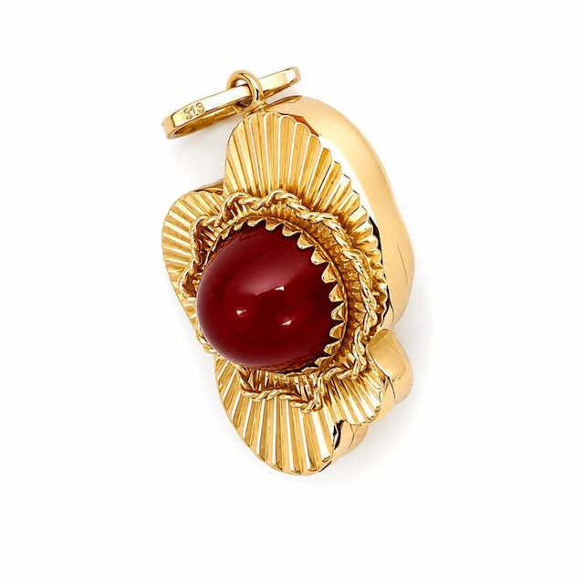 Pendant - 18 kt. Yellow gold - Made in Italy - Handmade