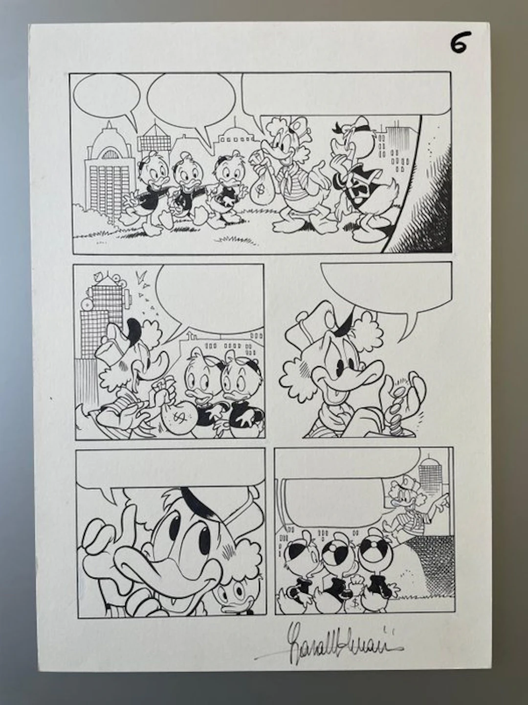 Lara Molinari - 1 Original page - Topolino - Ok Quack...