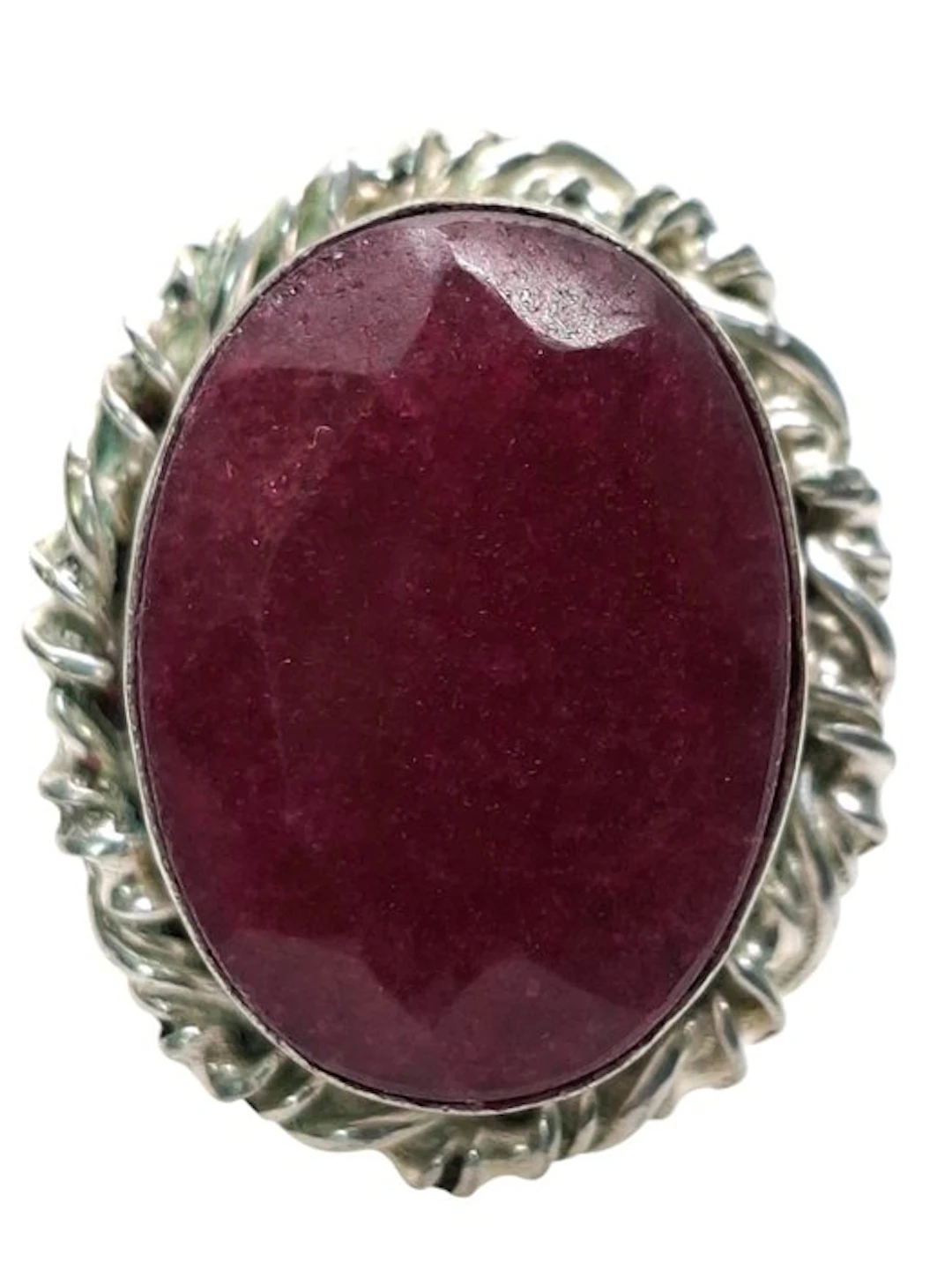 No reserve price - Ring Silver Ruby