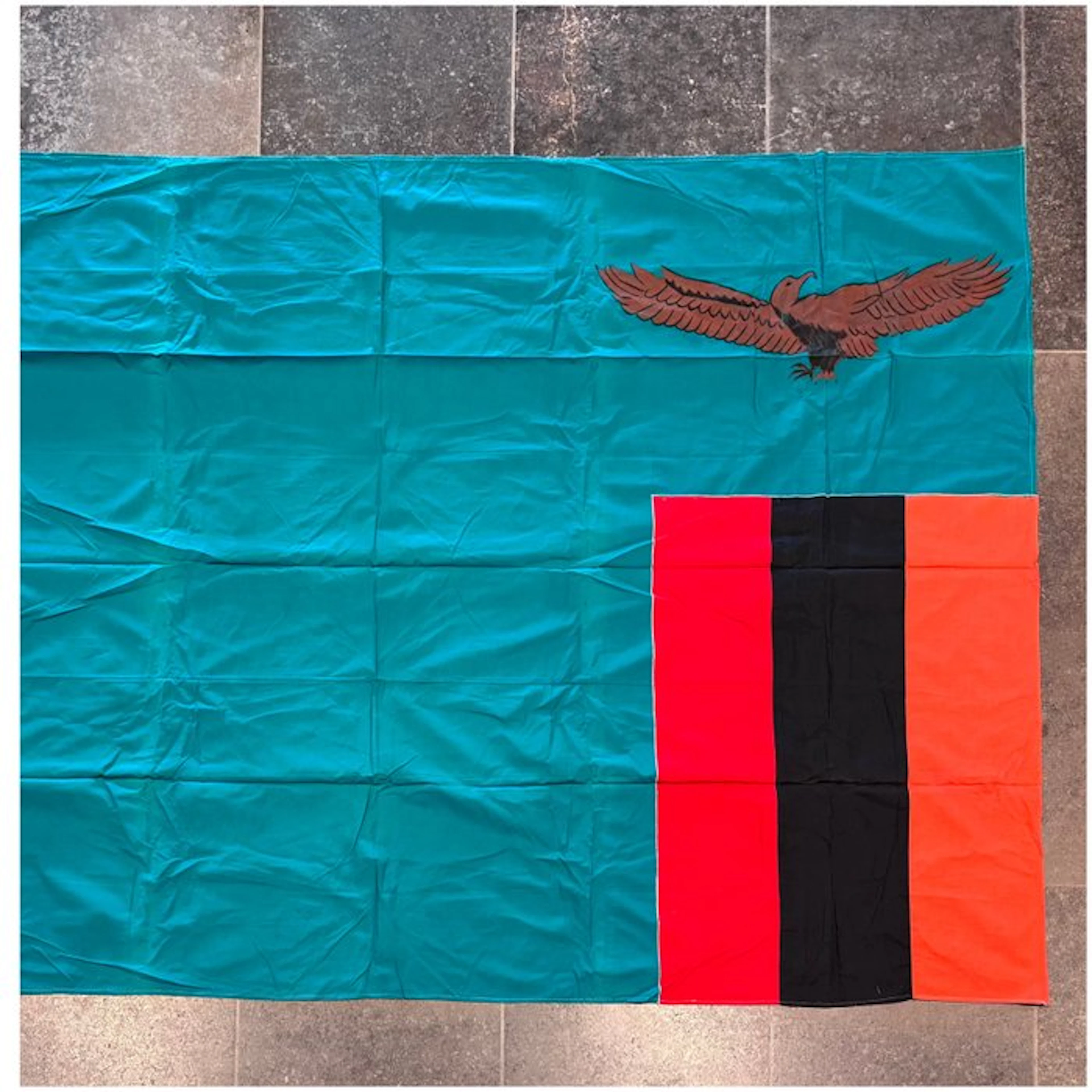 Zambia - Flag - Rare XXL 290 x 185 CM