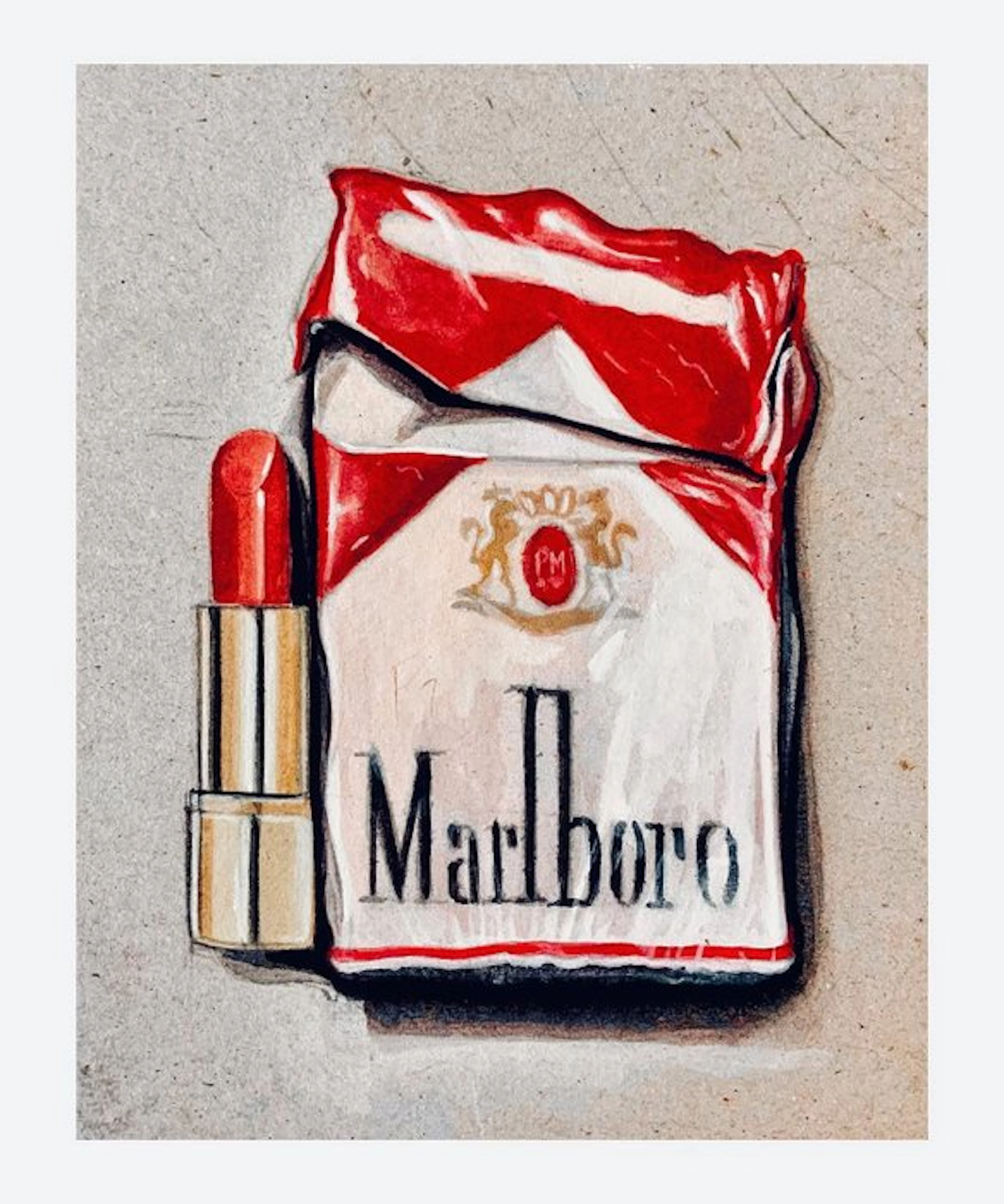 Antonio Valenzuela - Cigarette after sex (Destructive beauty) - Acrilic on wood