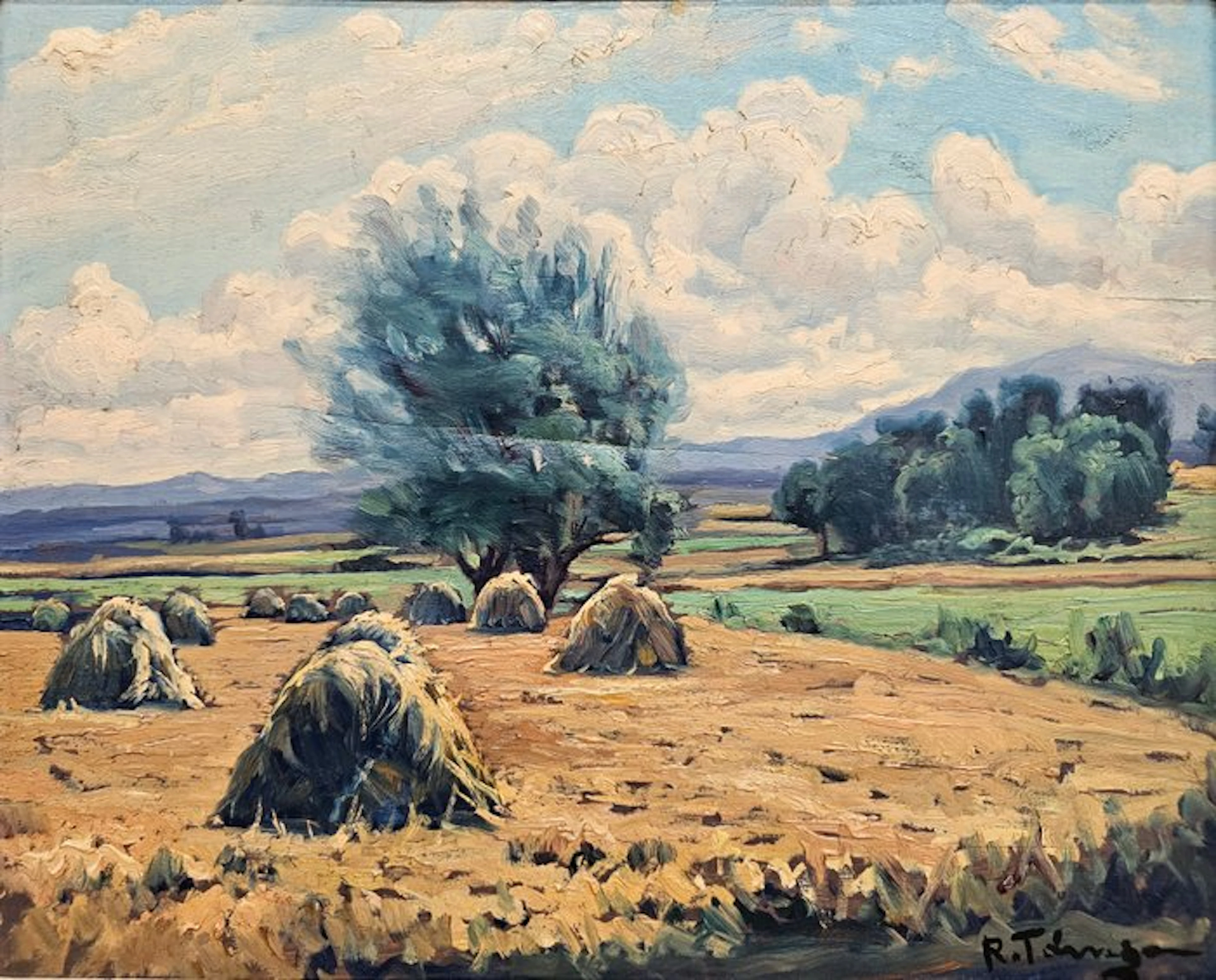 Ricardo Tárrega Viladoms (1904-1999) - Fields under a summer sky