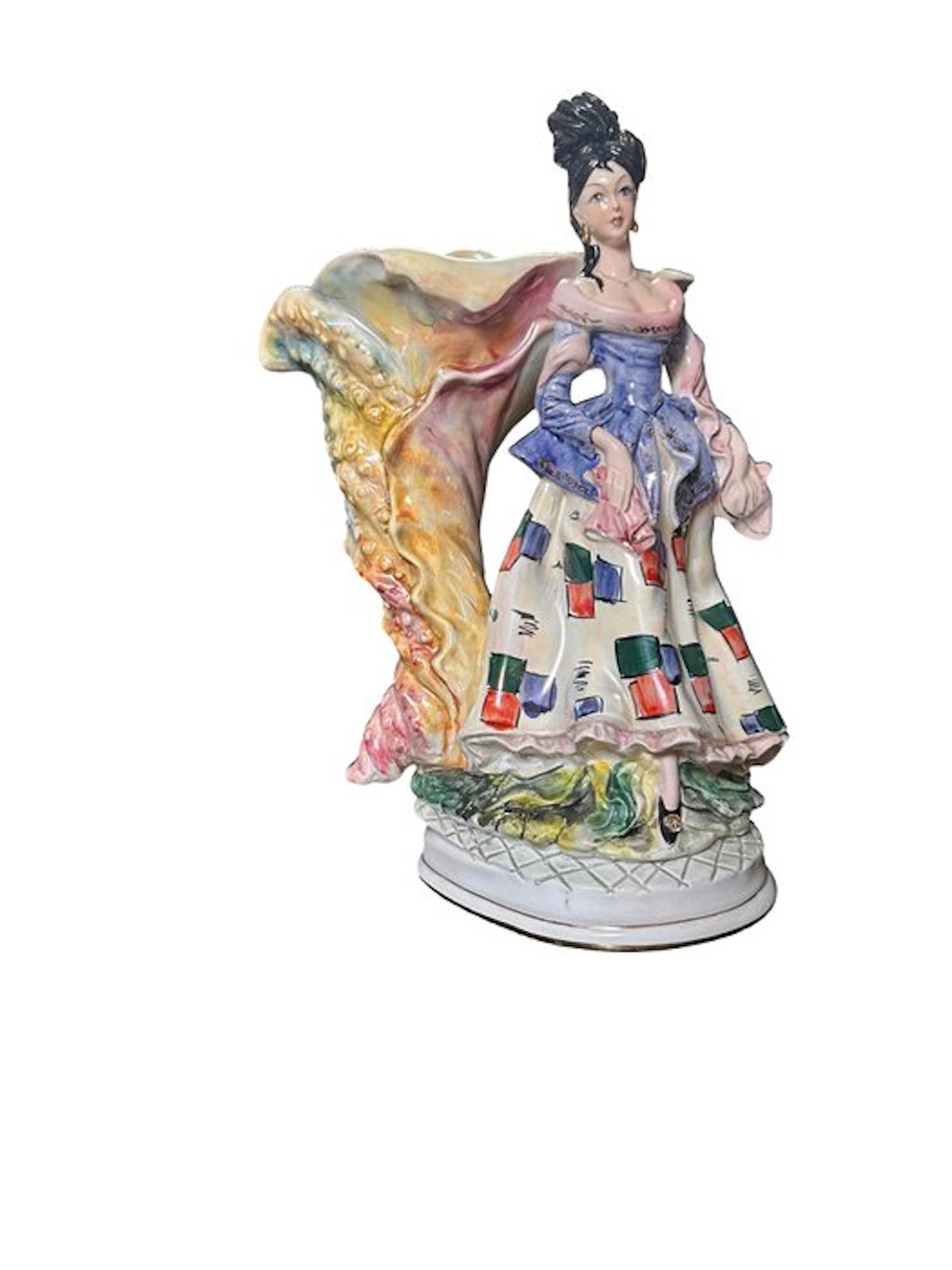 Sculpture, Dama con conchiglia - 37 cm - Ceramic - 1955