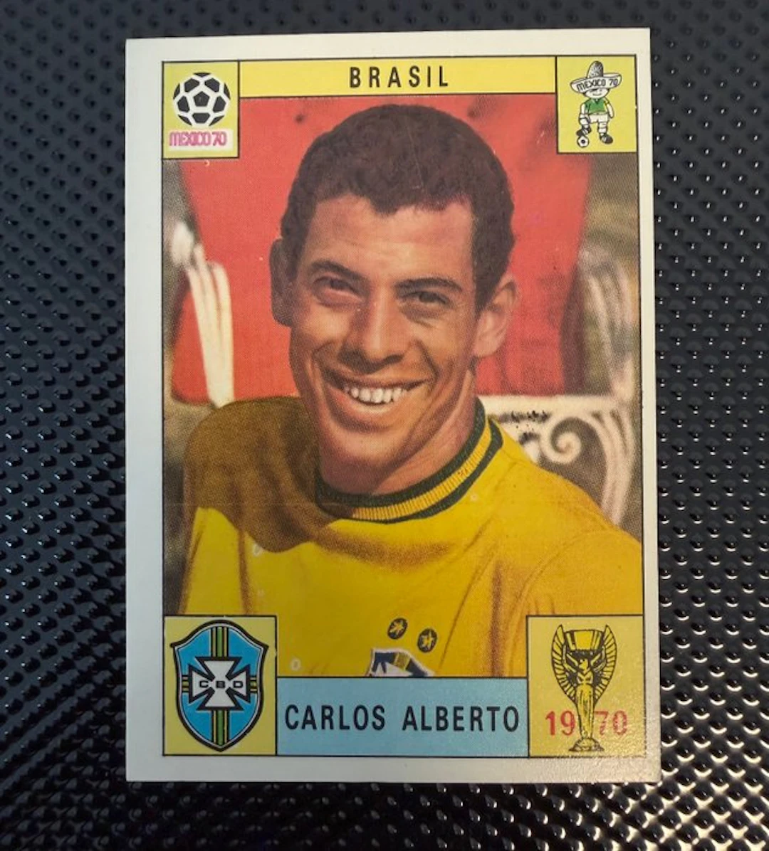 1970 Panini WC Mexico 70 Carlos Alberto Original edition Sticker - Good (GD)