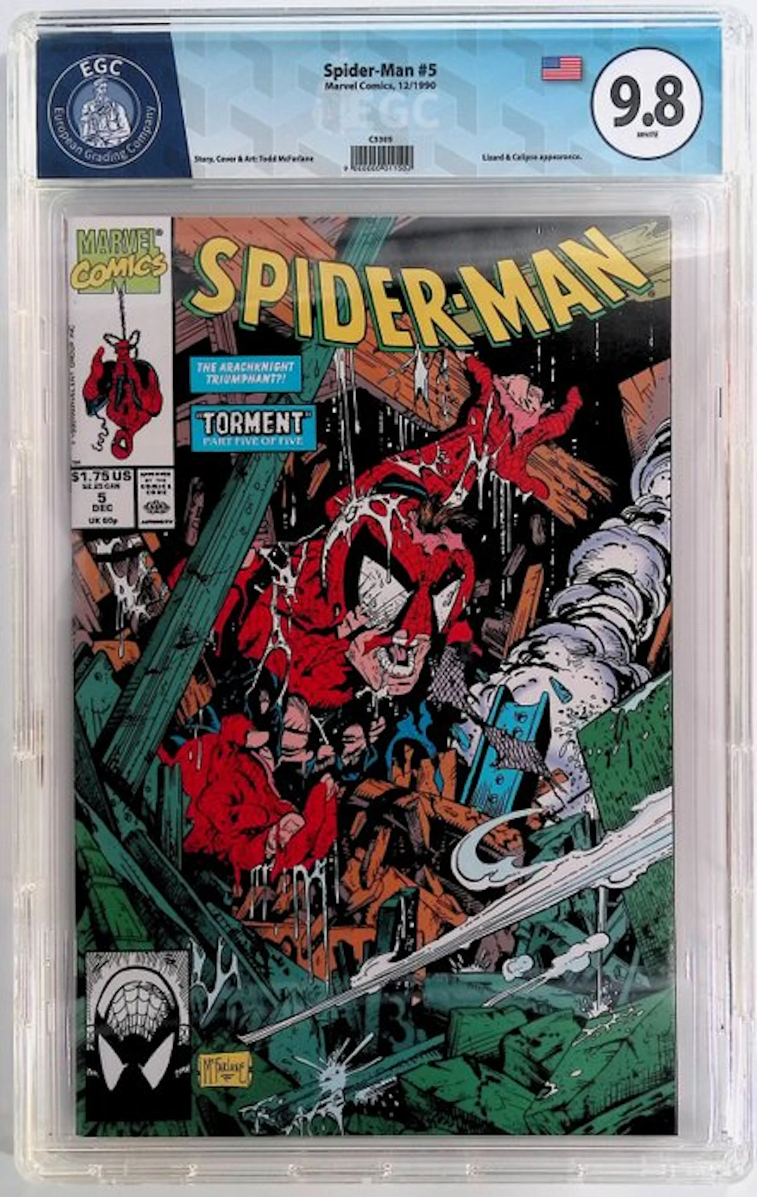 Spider-Man #5 - EGC 9.8 - 1 Graded comic - First edition - 1990