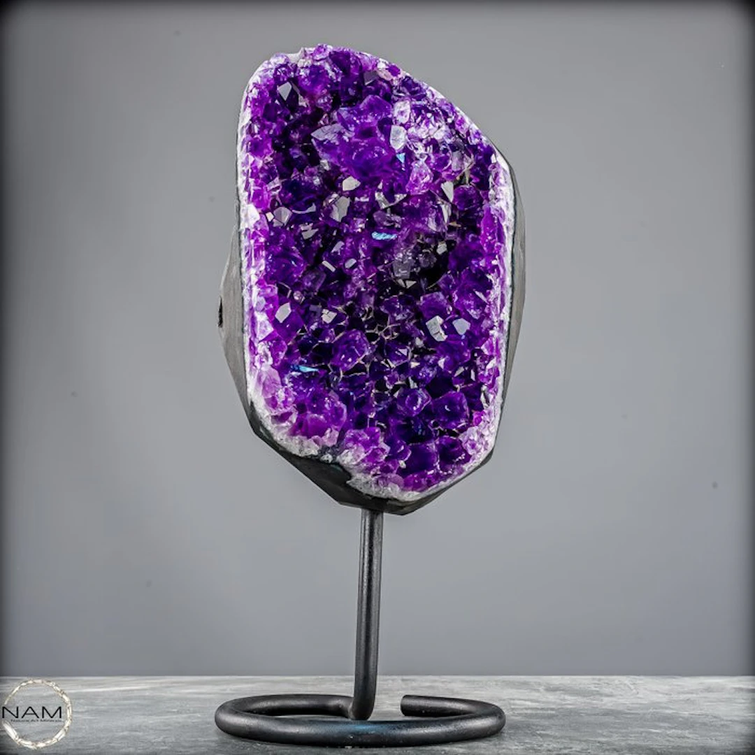 Amethyst sculpture in violet - iconic interior object...