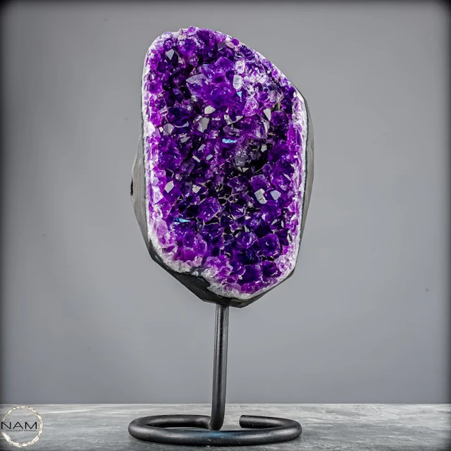 Amethyst sculpture in violet - iconic interior object...