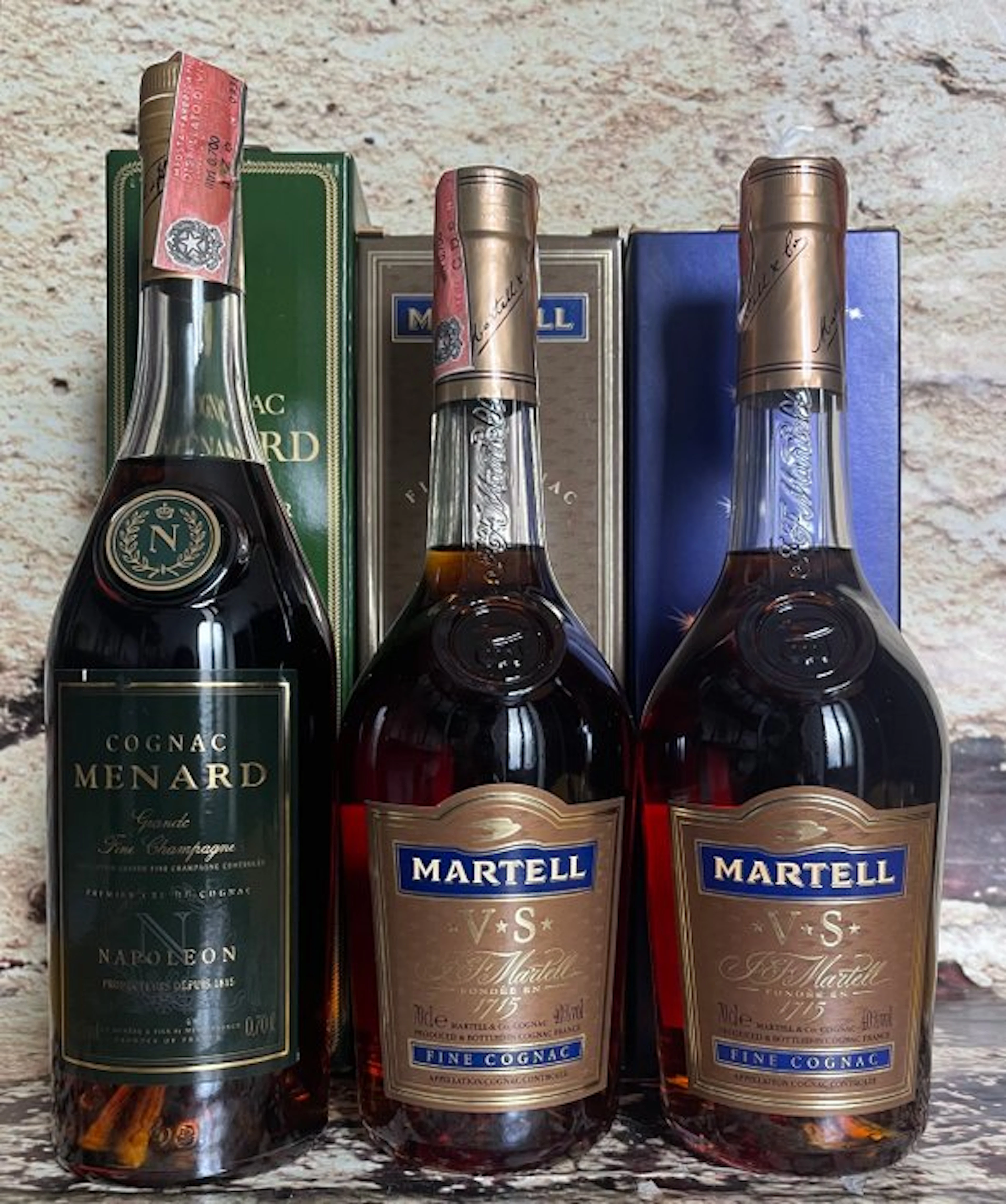 Martell, Ménard - VS + Napoléon Grande Champagne Premier Cru Cognac - b