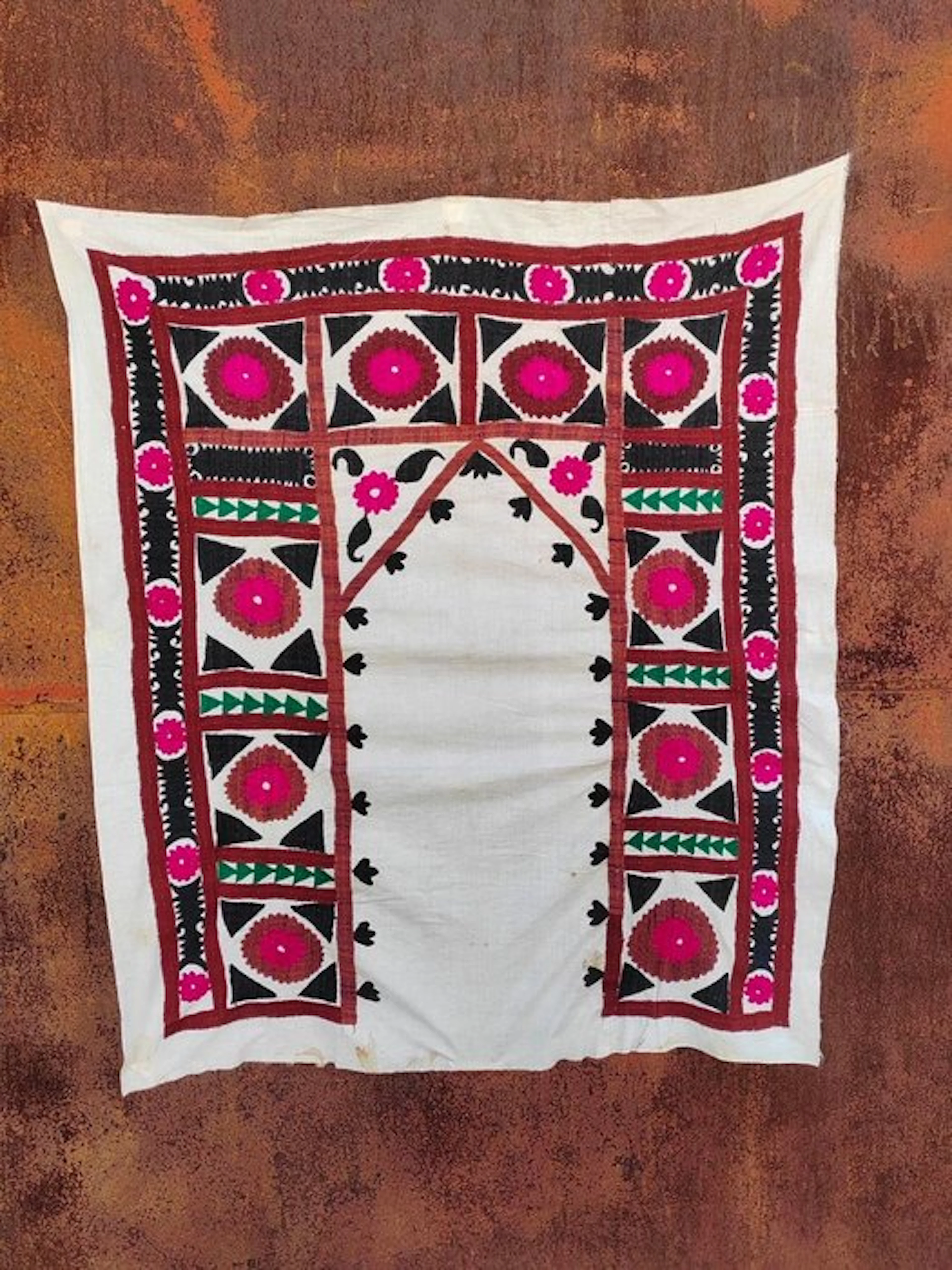 Suzani fabric - Cotton, Silk - Central Asia - Early 20th century