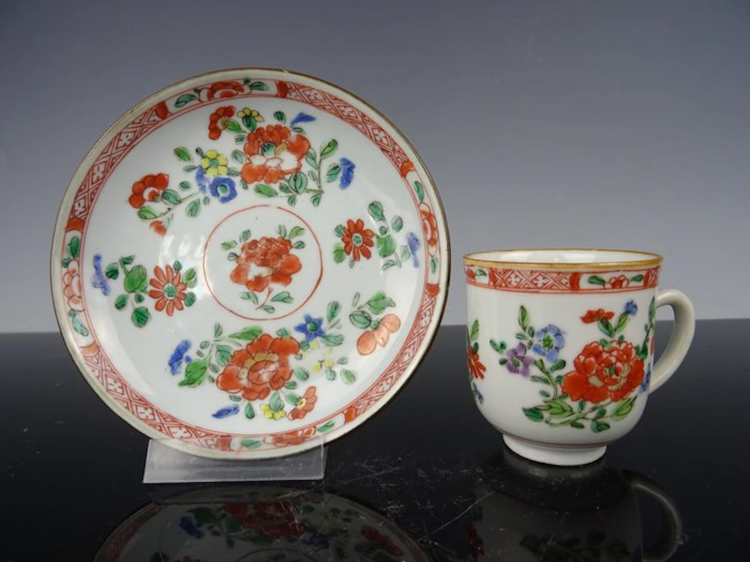 Cup and saucer - Porcelain - Qianlong 1736-1795