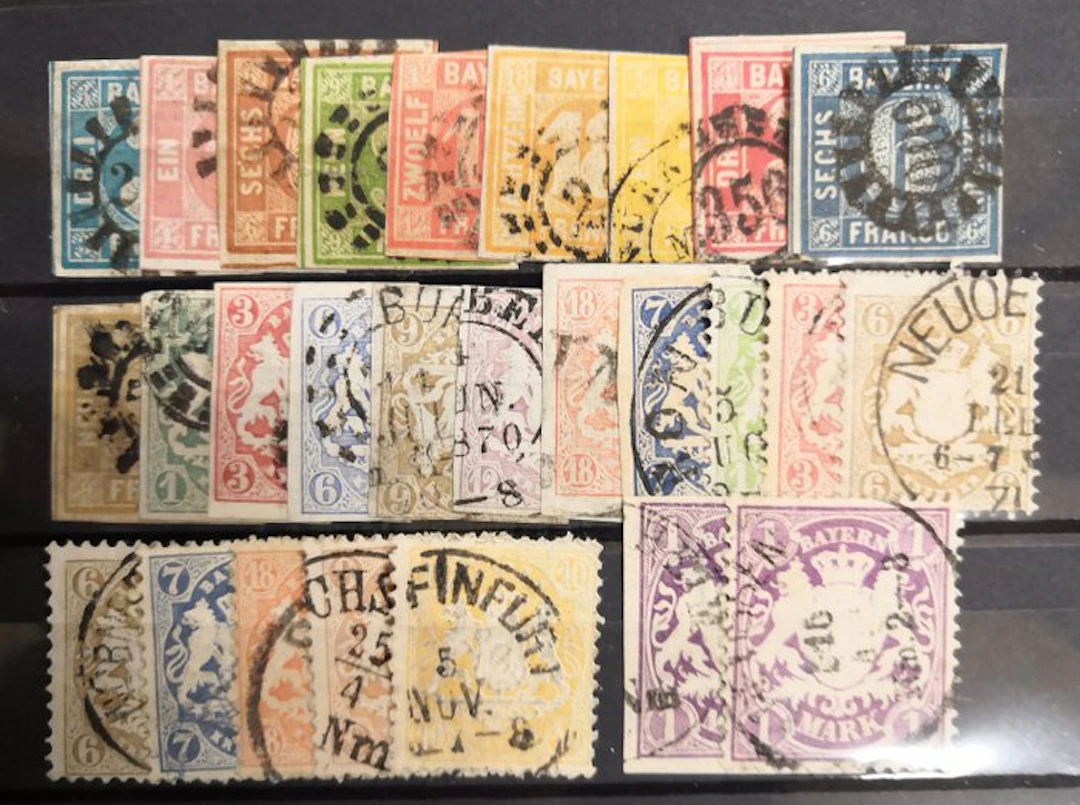 Bavaria 1850/1874 - A selection of various Kreuzer issues.