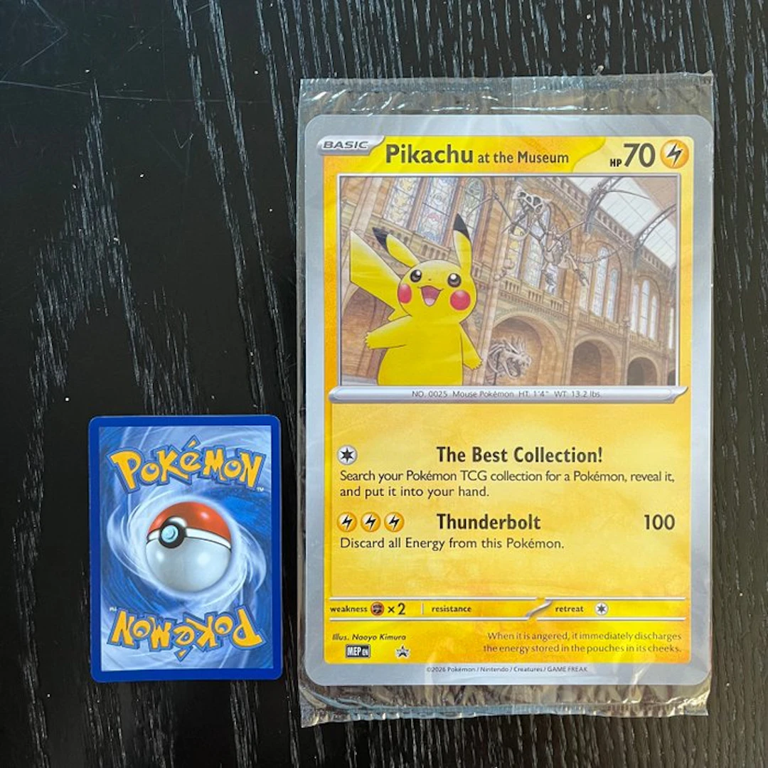 1 Sealed card - PIKACHU AT THE MUSEUM SEALED PROMO