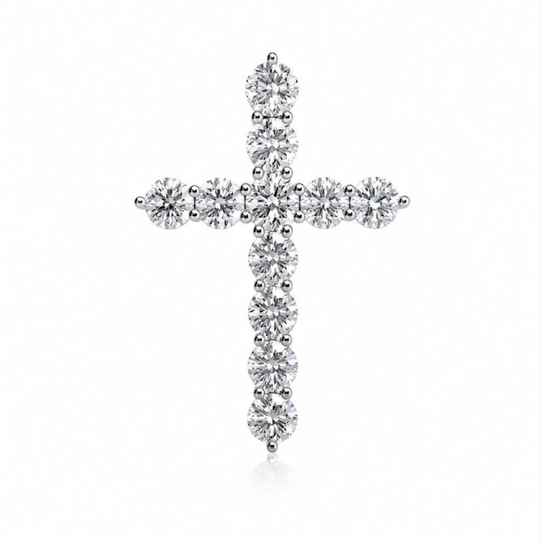 No reserve price - Pendant - 14 kt. White gold - 2.08ct. tw. Diamond
