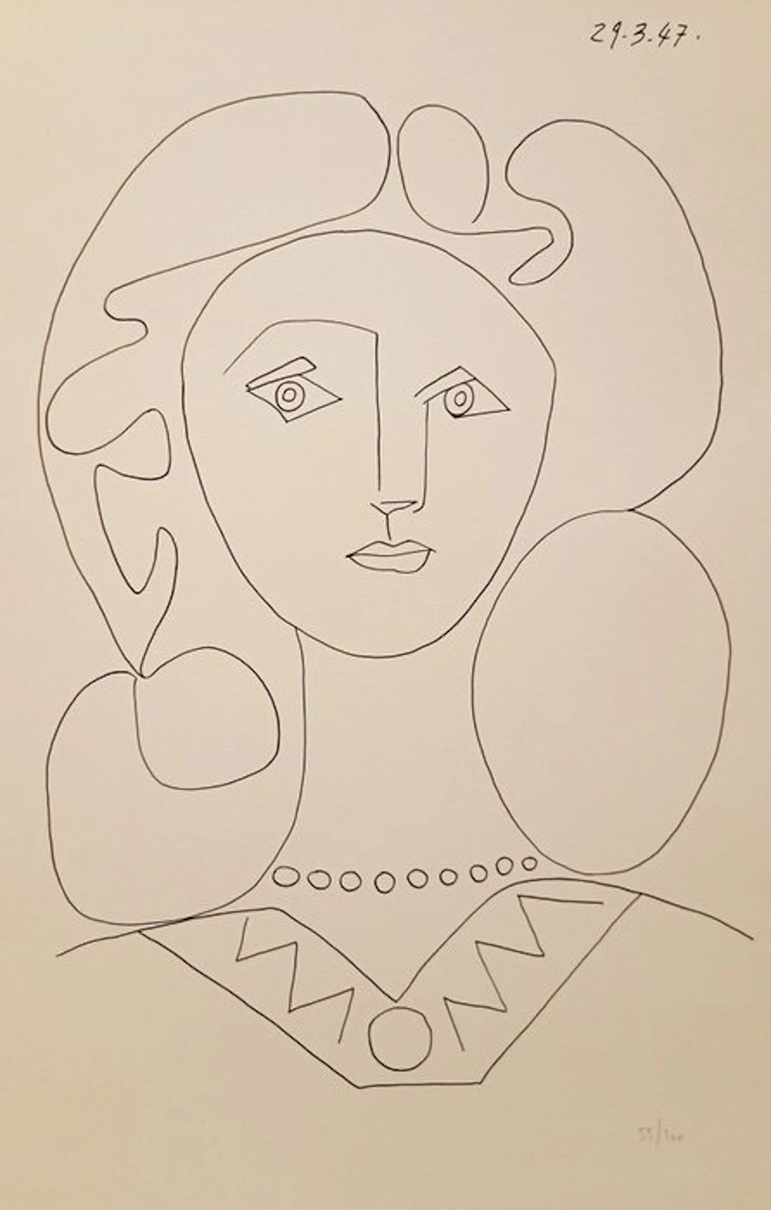 Pablo Picasso (1881-1973) - Portrait de femme cubiste