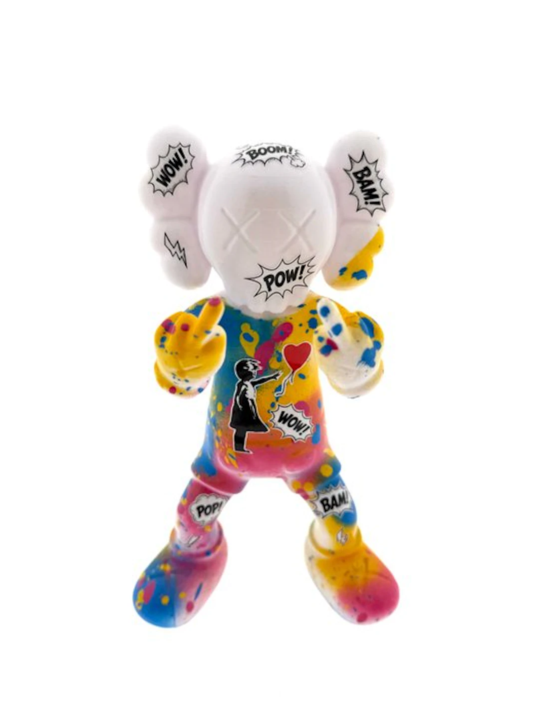 Koen Betjes (1992) - Rebellious Kaws x Banksy Balloon Girl Street Sculpture