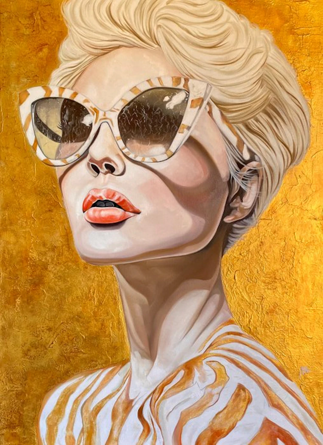 Marecla Medvedikova - GOLDEN HOUR ZEBRA GLAM" Series: "WOMEN VOICELESS VOICES"