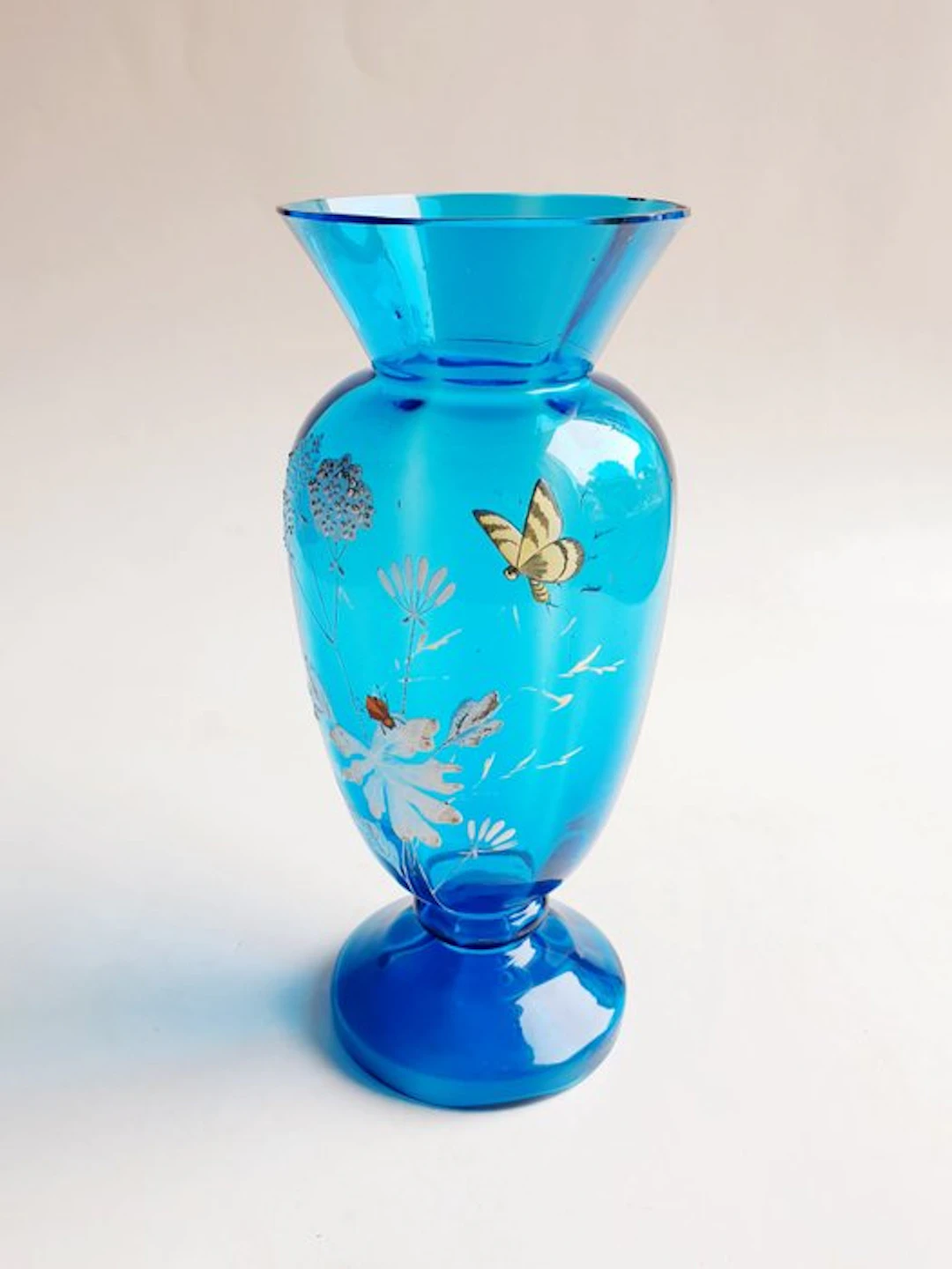 Harrach (attr.) Bohême - Vase - Flowers and insects...