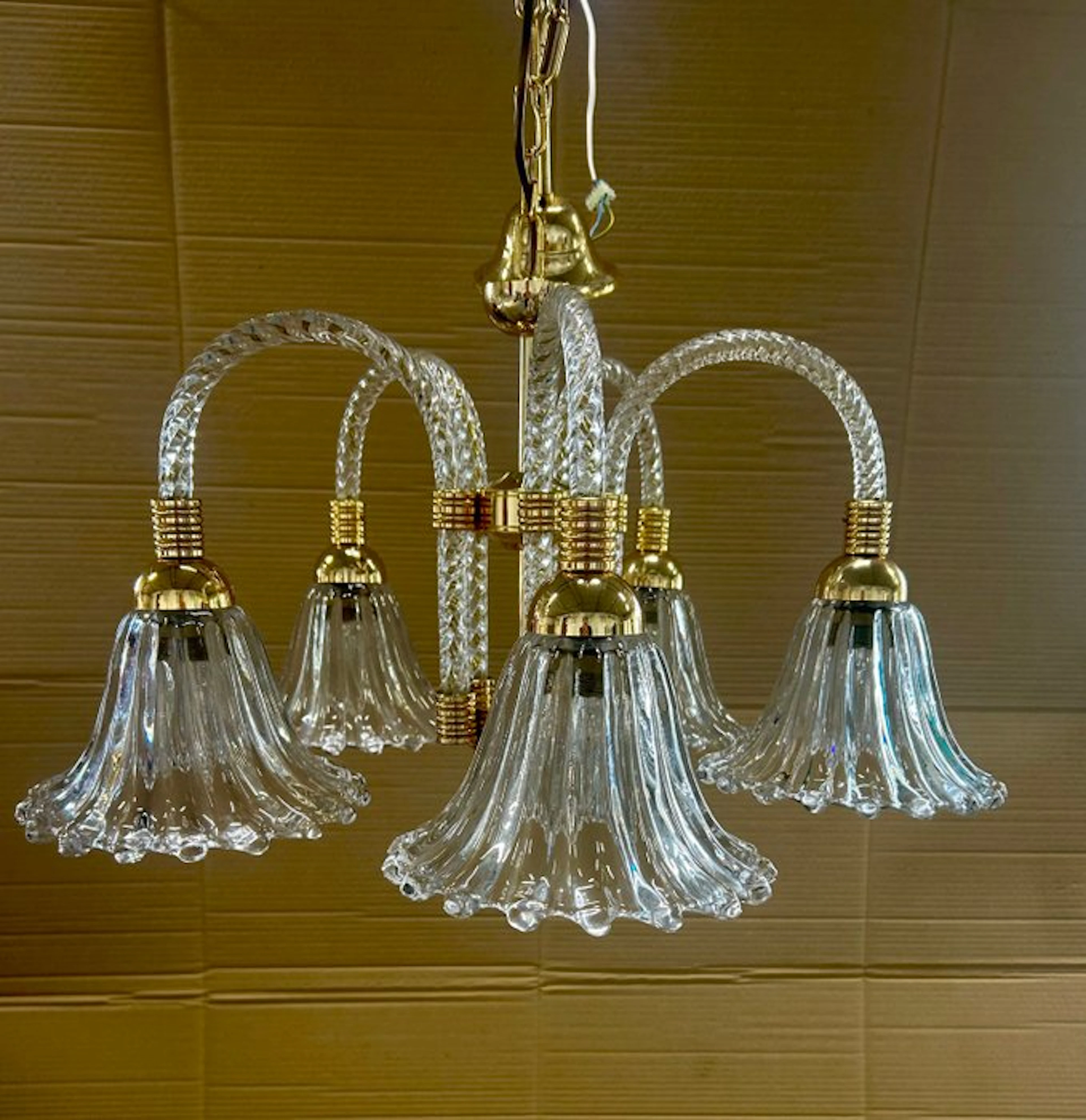 Hanging lamp - Murano glass - Five-light chandelier