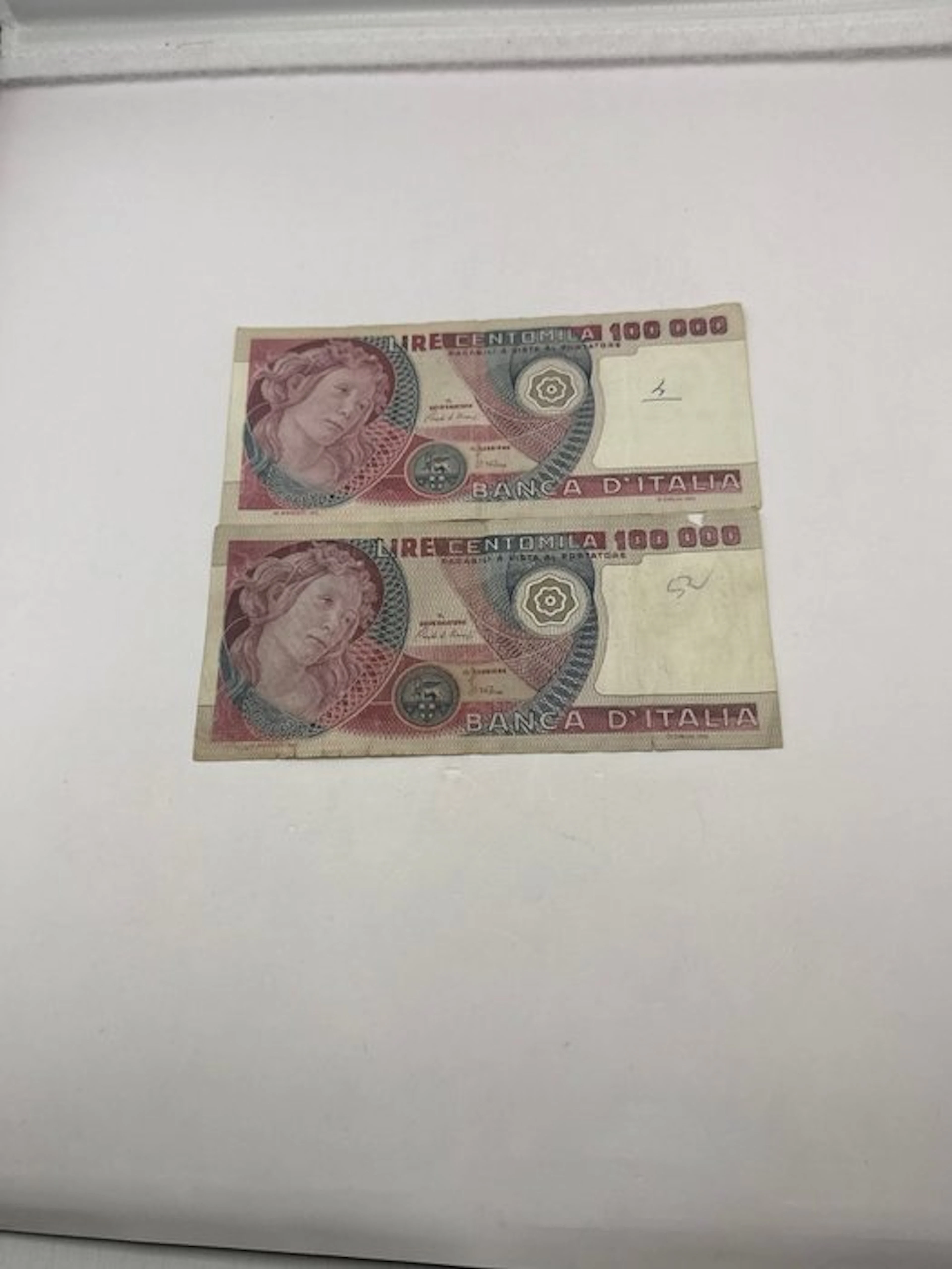 Italy. - 2 x 100.000 Lire "Botticelli" - Gigante BI 83 (No reserve price)