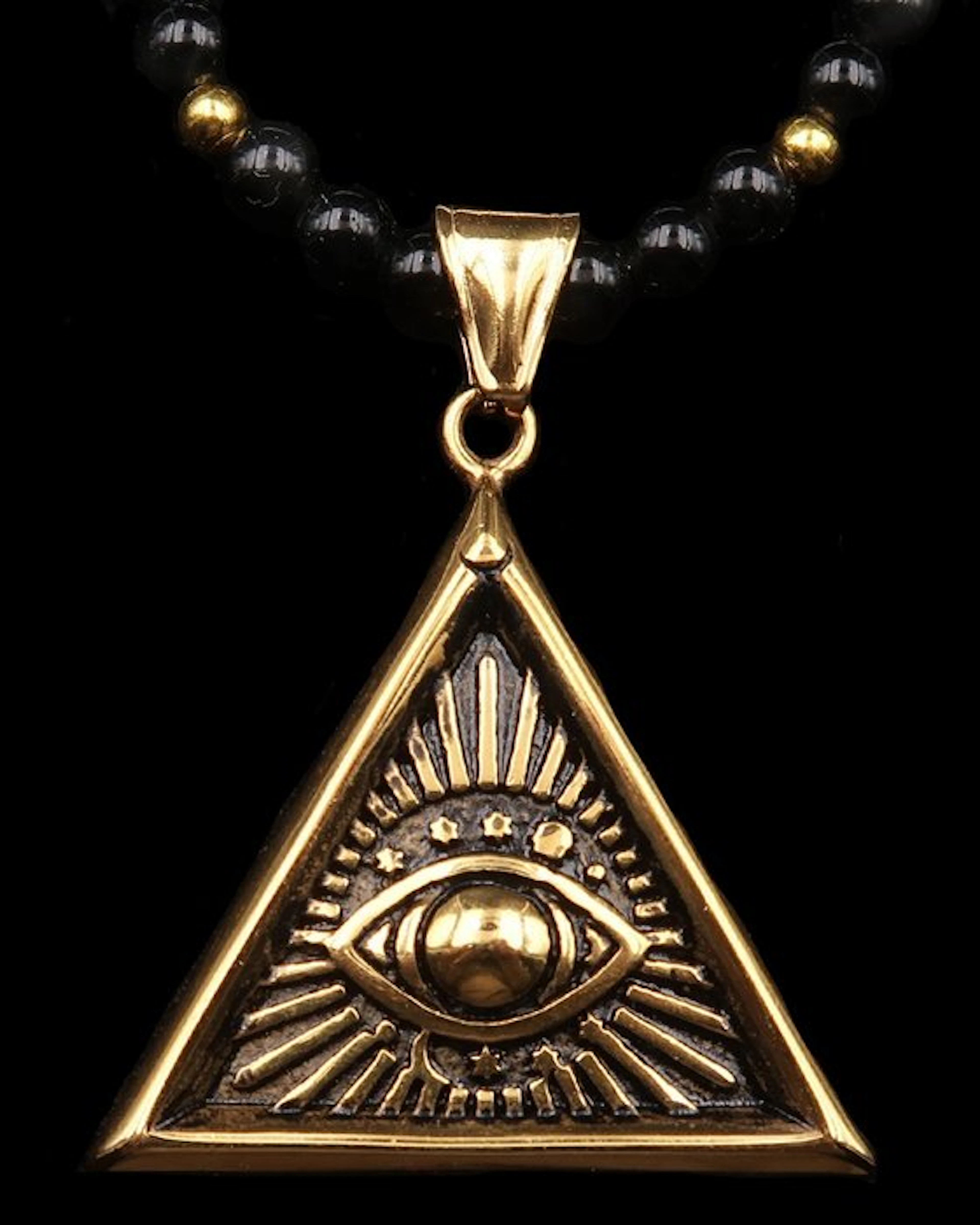 Freemason Necklace – The All-Seeing Eye – Obsidian – The...