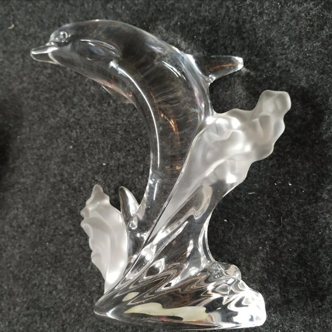 Decorative ornament - Nachtmann - Germany - crystal dolphin