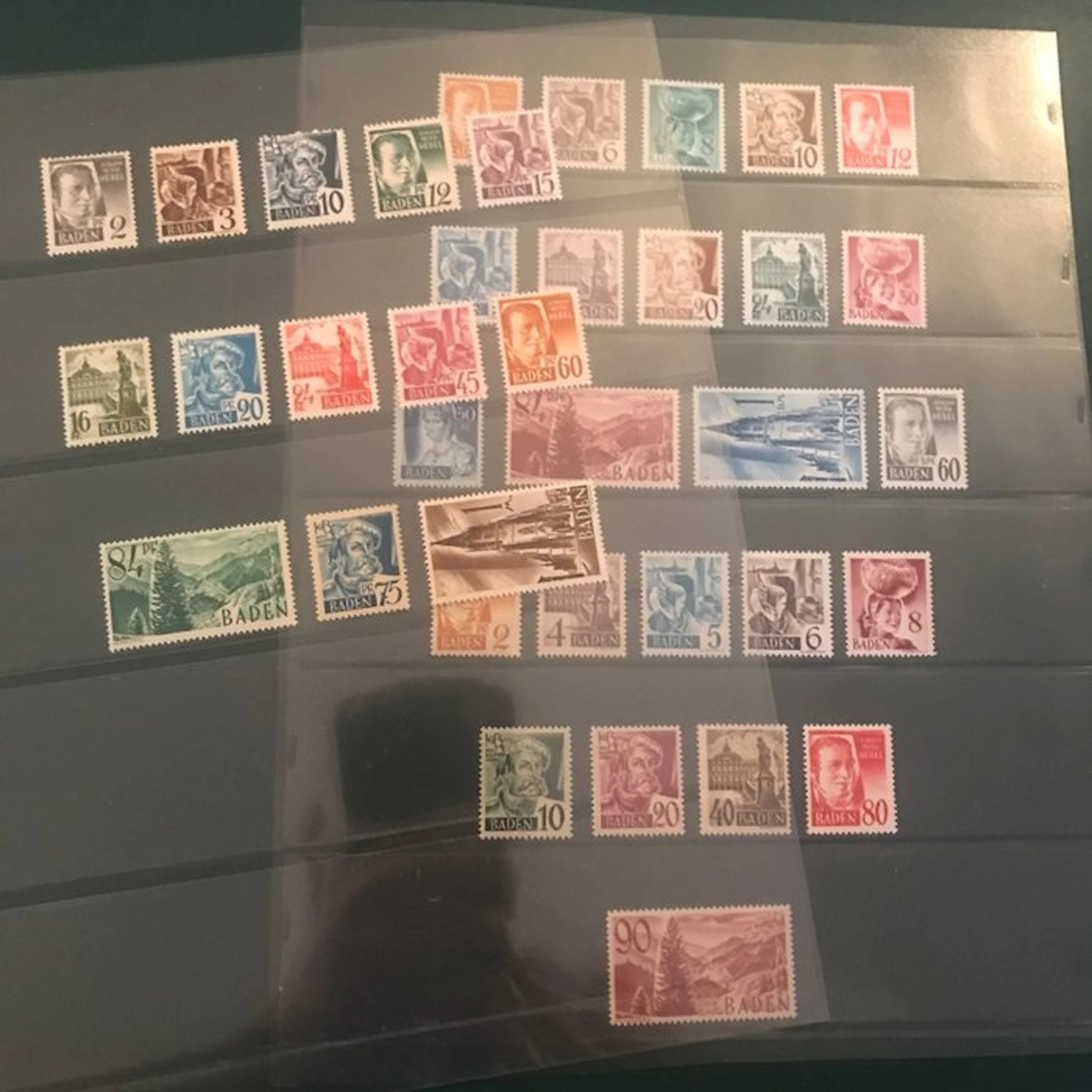 Baden - French zone 1947/1948 - Two issues from two years